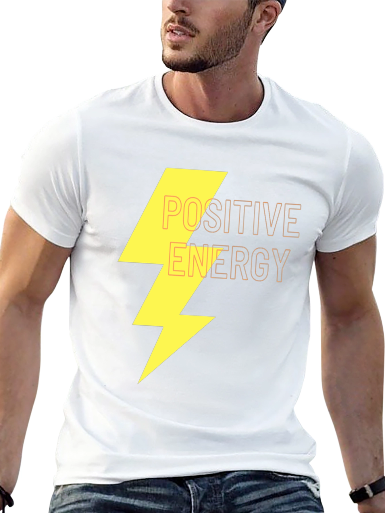 Positive Energy Graphic Black T-Shirt