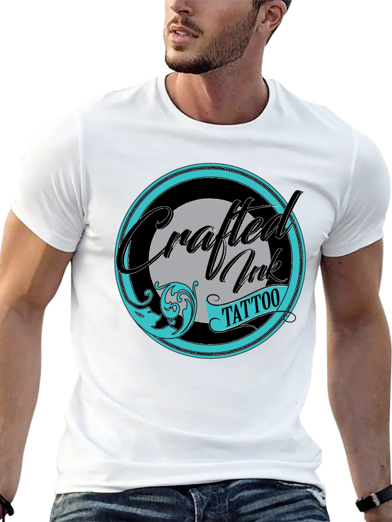 Crafted Ink Tattoo Black Graphic Tee
