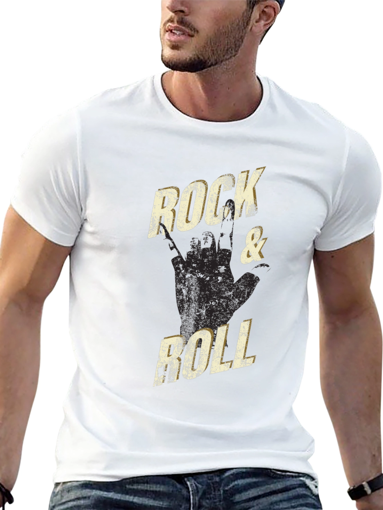 Rock & Roll Graphic Tee - Black