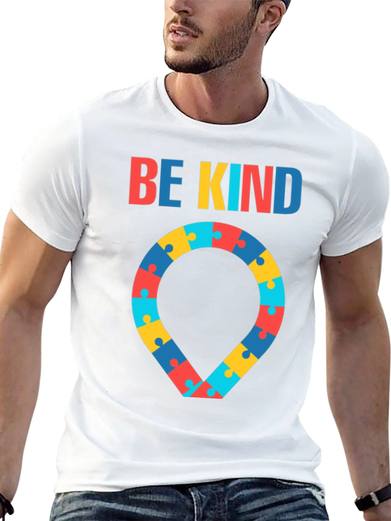 Be Kind Autism Awareness Puzzle T-Shirt
