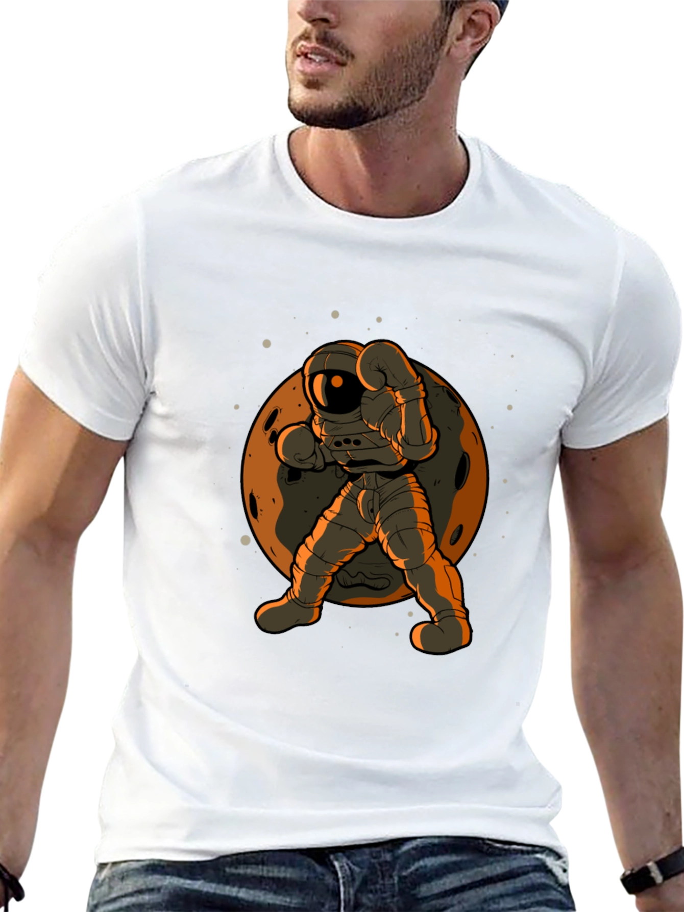 Astronaut Boxer T-Shirt - Space Punch!