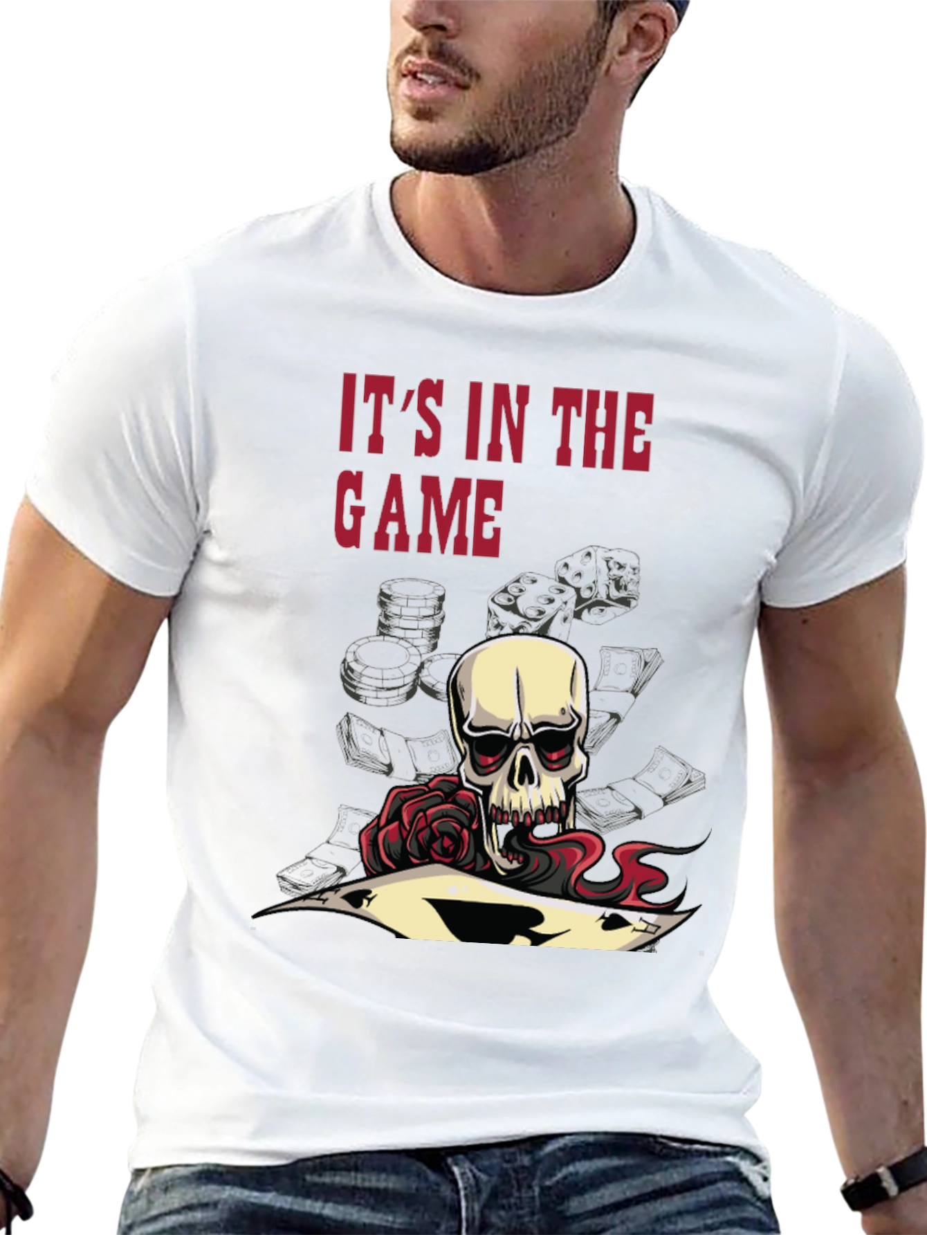 Gamblers Skull Tee - Its in the Game!