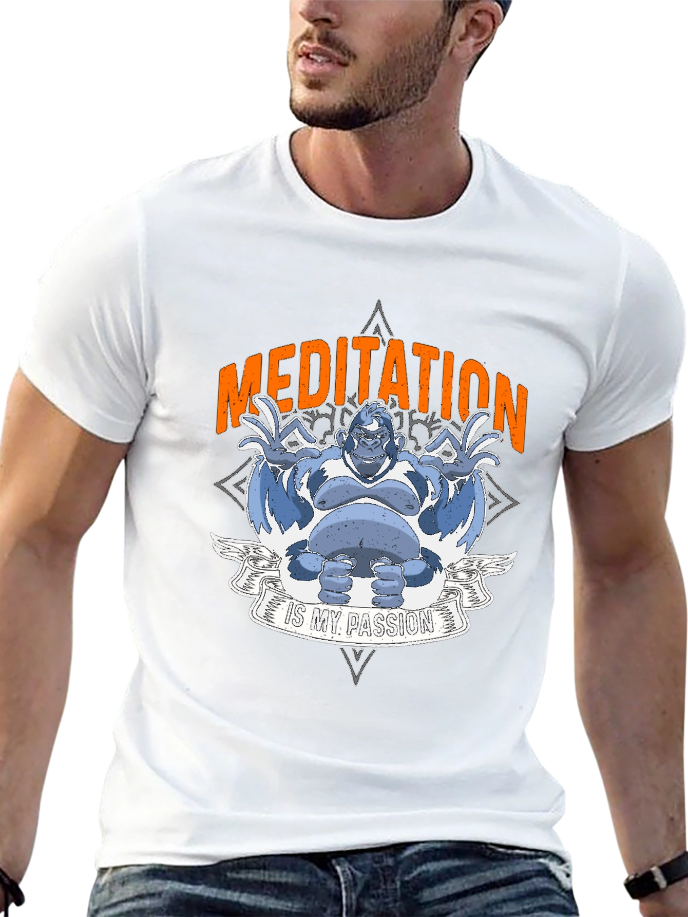 Meditation Gorilla T-Shirt: Find Your Zen