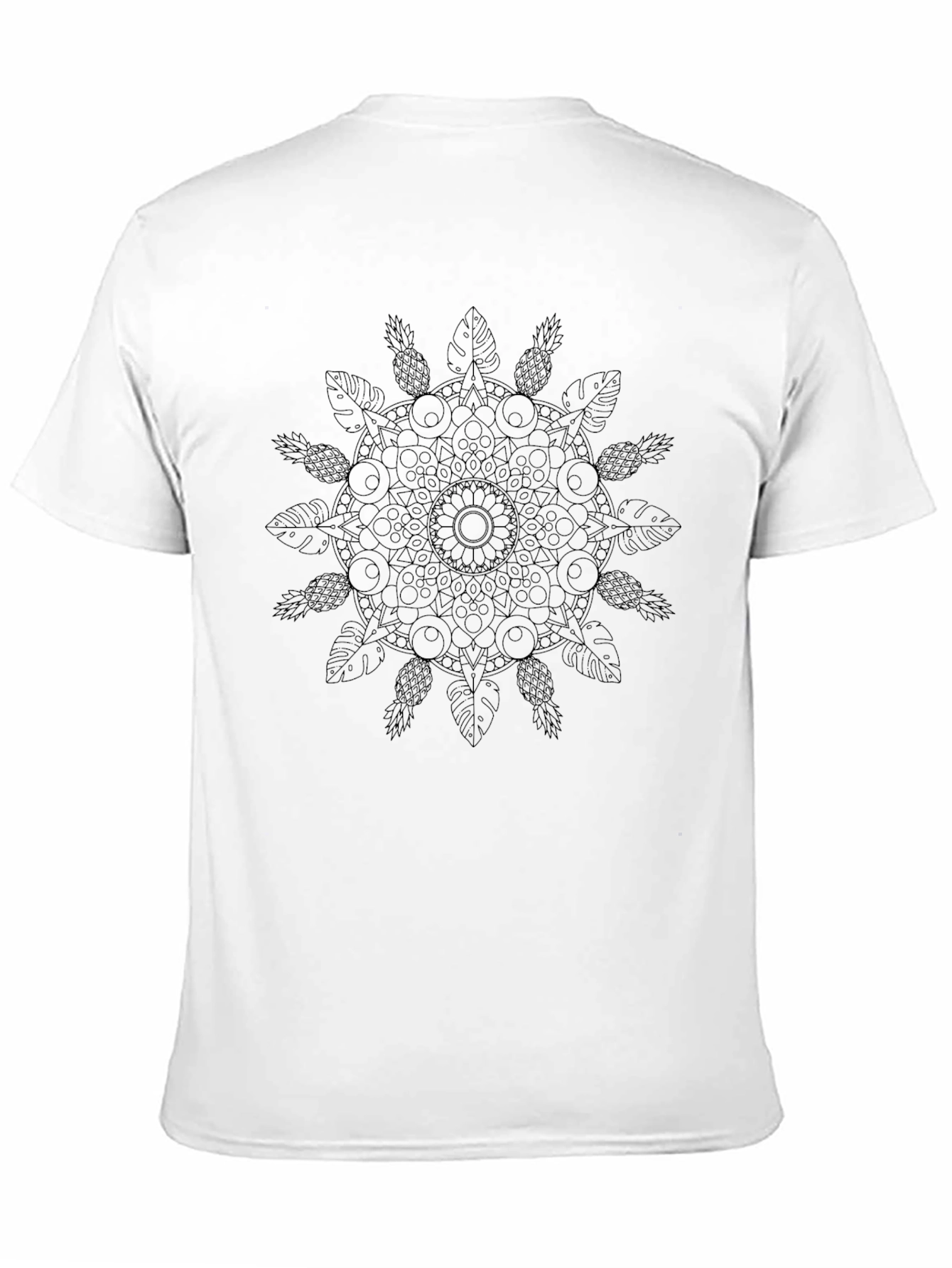 Black Mandala Print T-Shirt