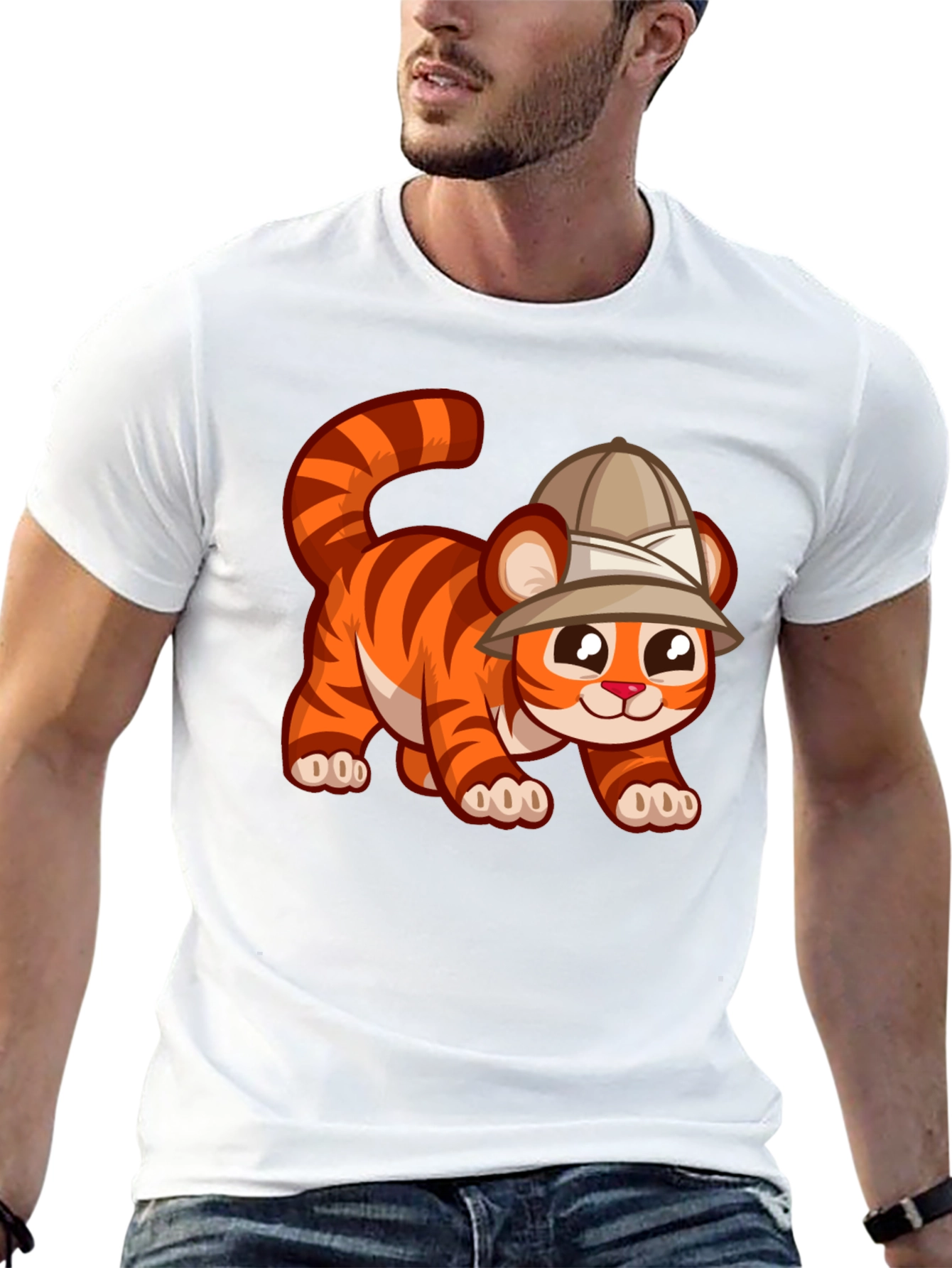 Cute Safari Tiger Graphic Tee
