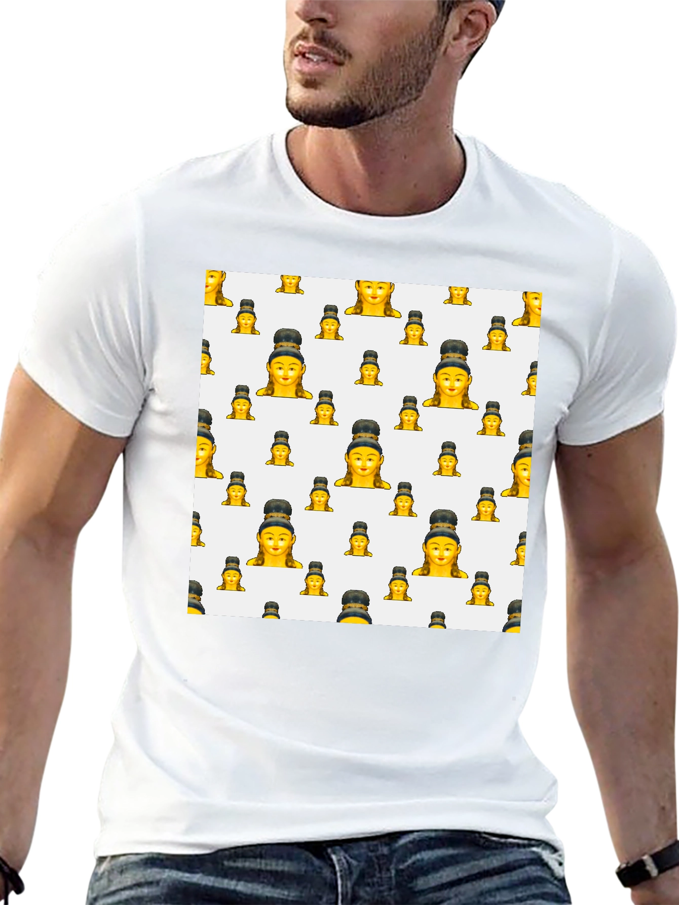 Emoji Buddha Black T-Shirt