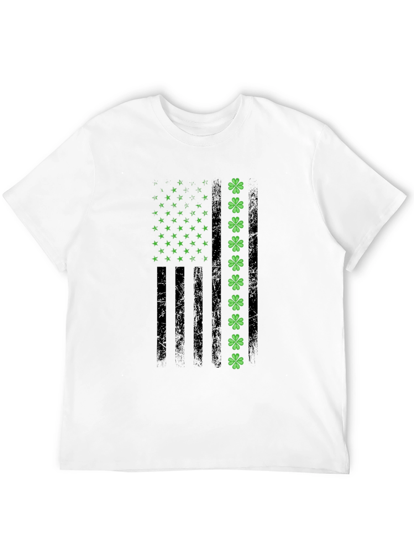 St. Patricks Day American Flag Shamrock T-Shirt