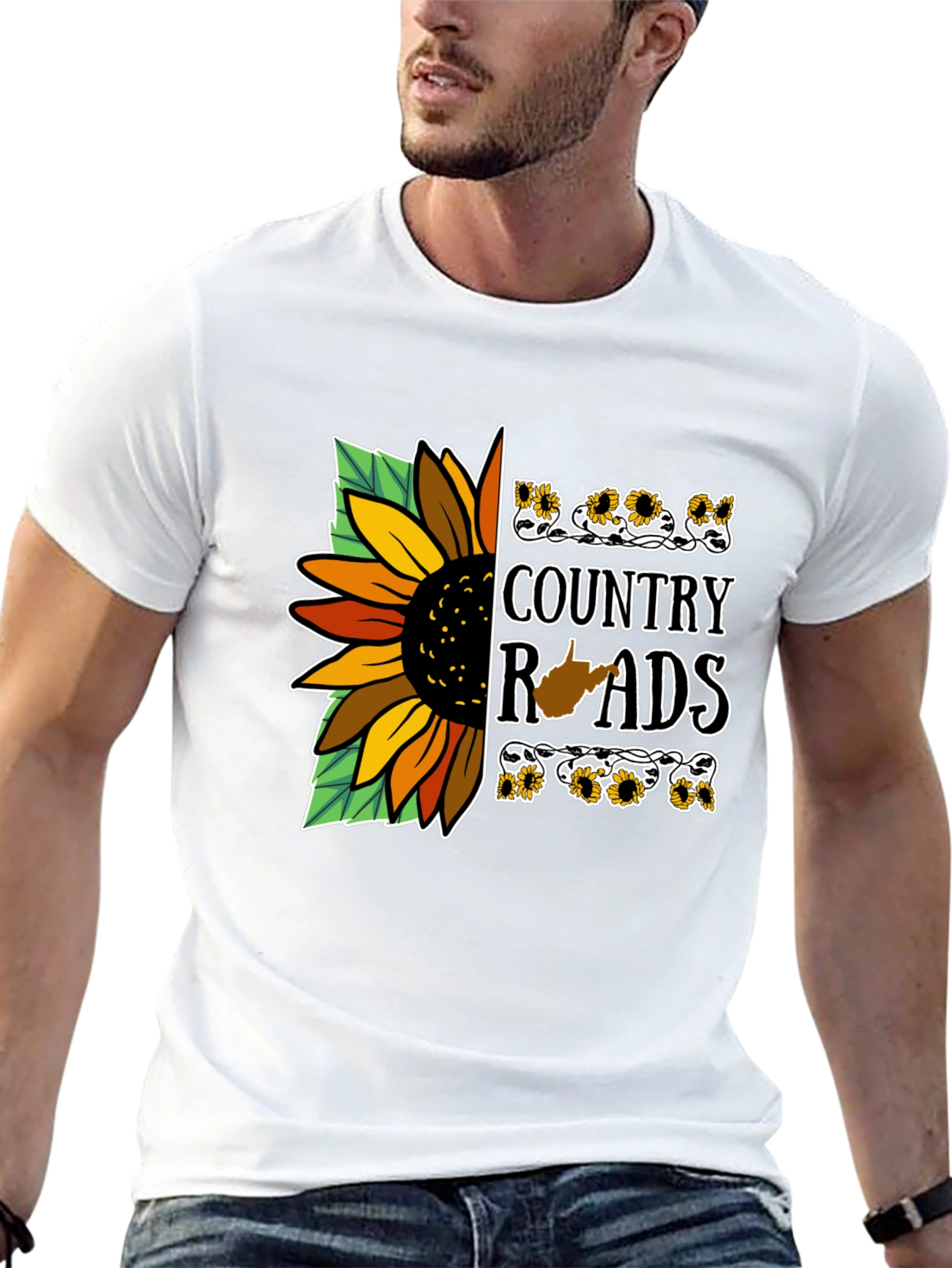Country Roads Sunflower Graphic Tee