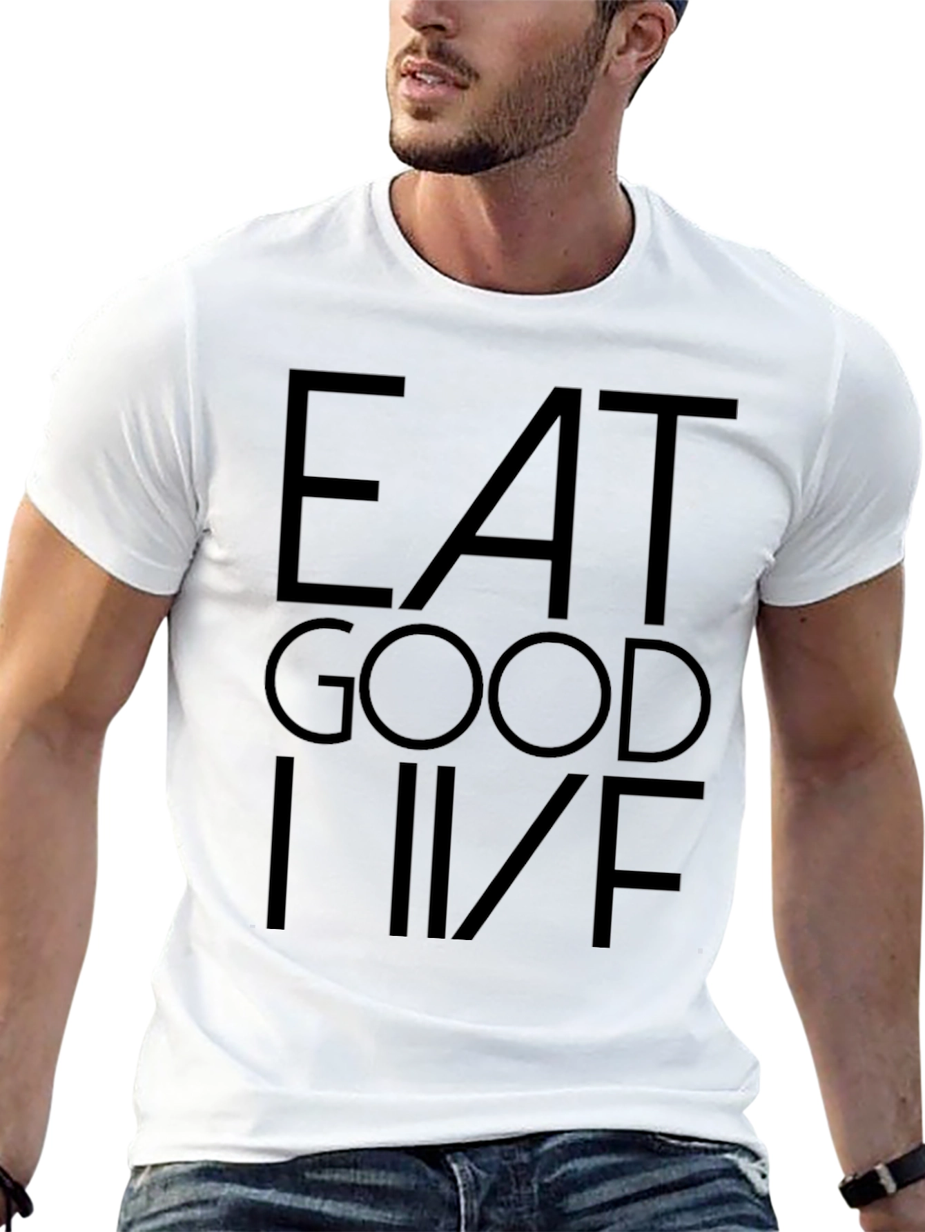 Eat Good Live T-Shirt - Stylish Black Tee