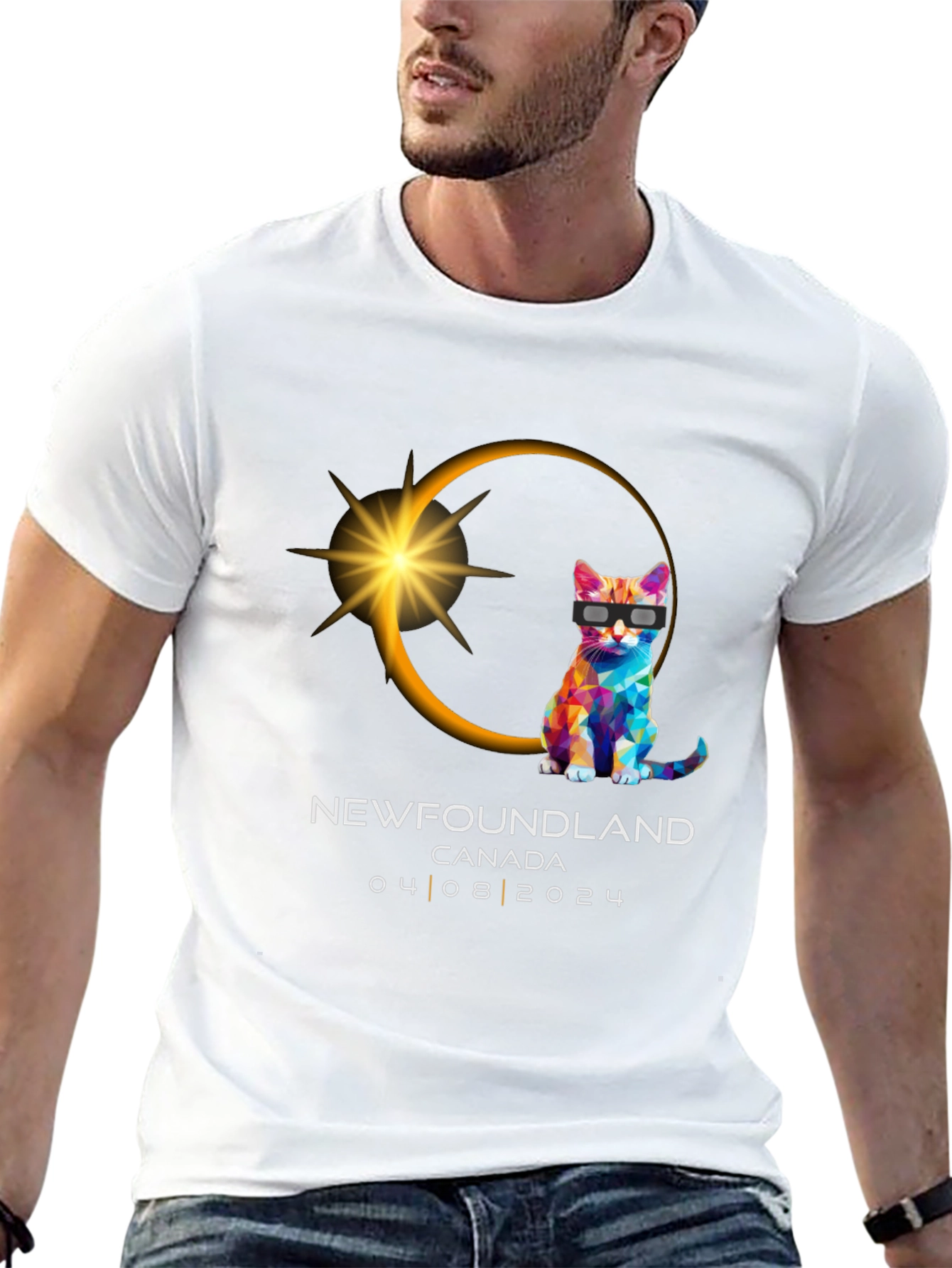 Newfoundland Eclipse Cat T-Shirt - August 2024