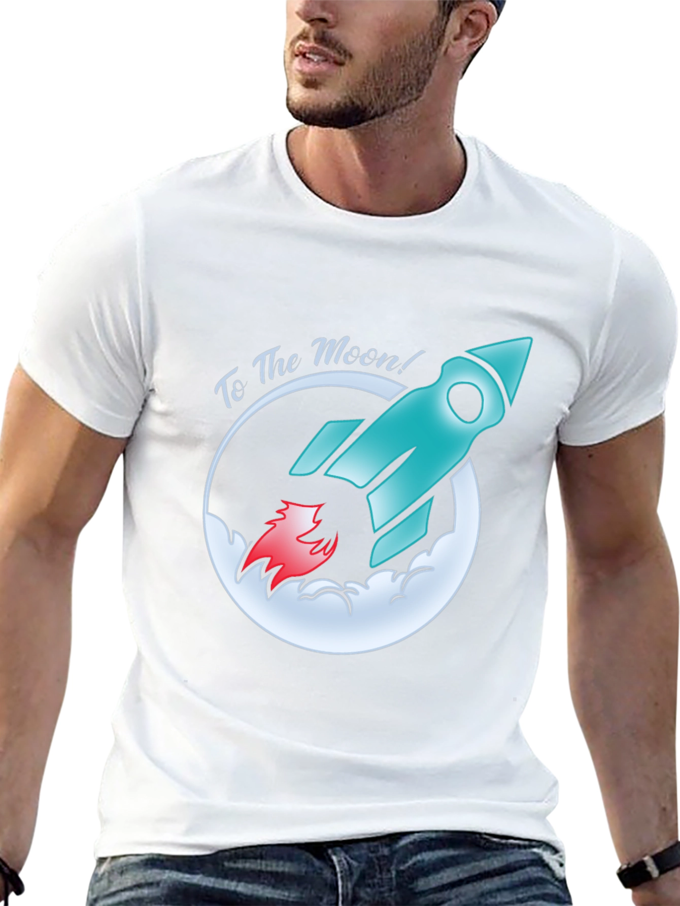To the Moon Rocket Graphic Tee