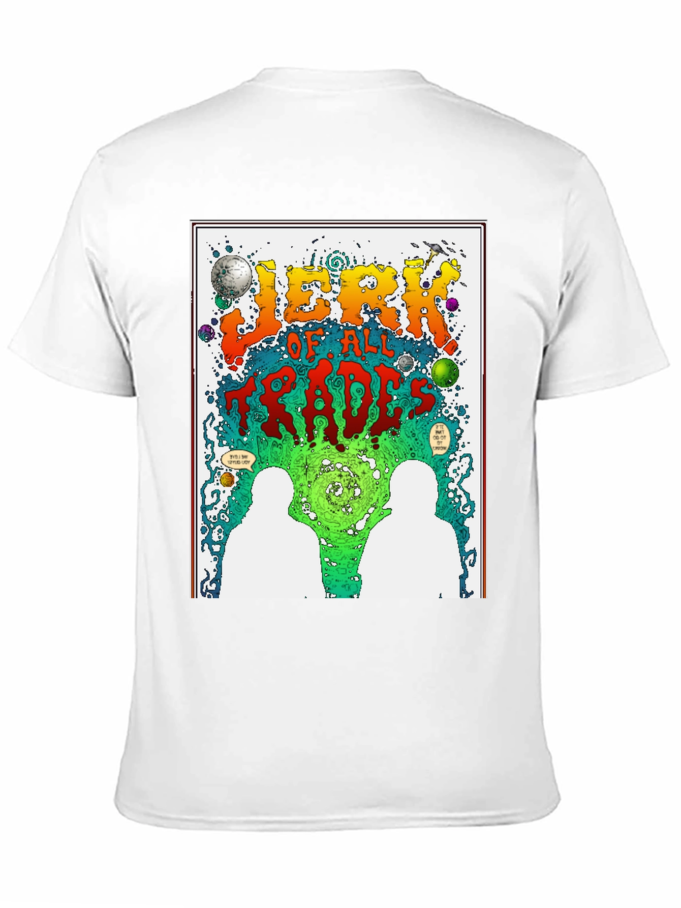 Jerk of All Trades Graphic Print Black T-Shirt