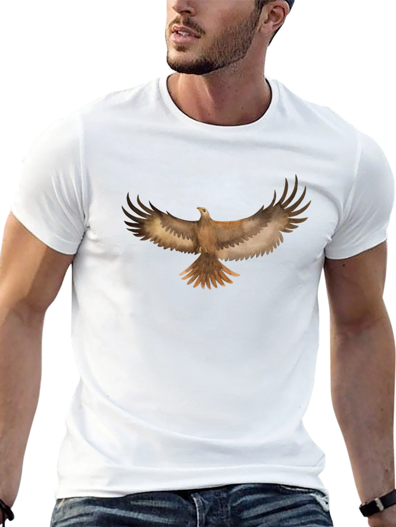 Eagle Graphic Tee - Stylish Mens Black T-Shirt
