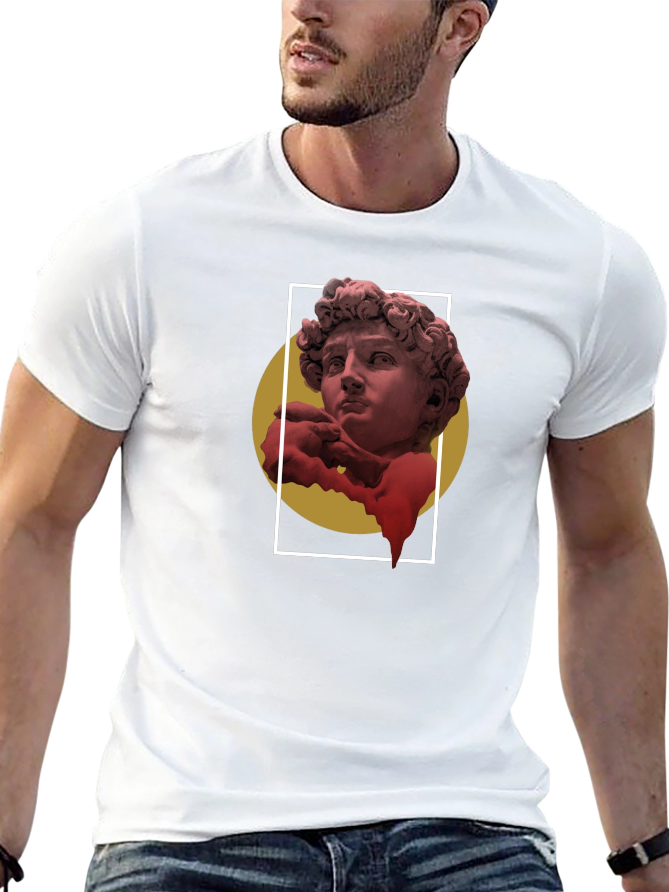 Statue Graphic Black T-Shirt