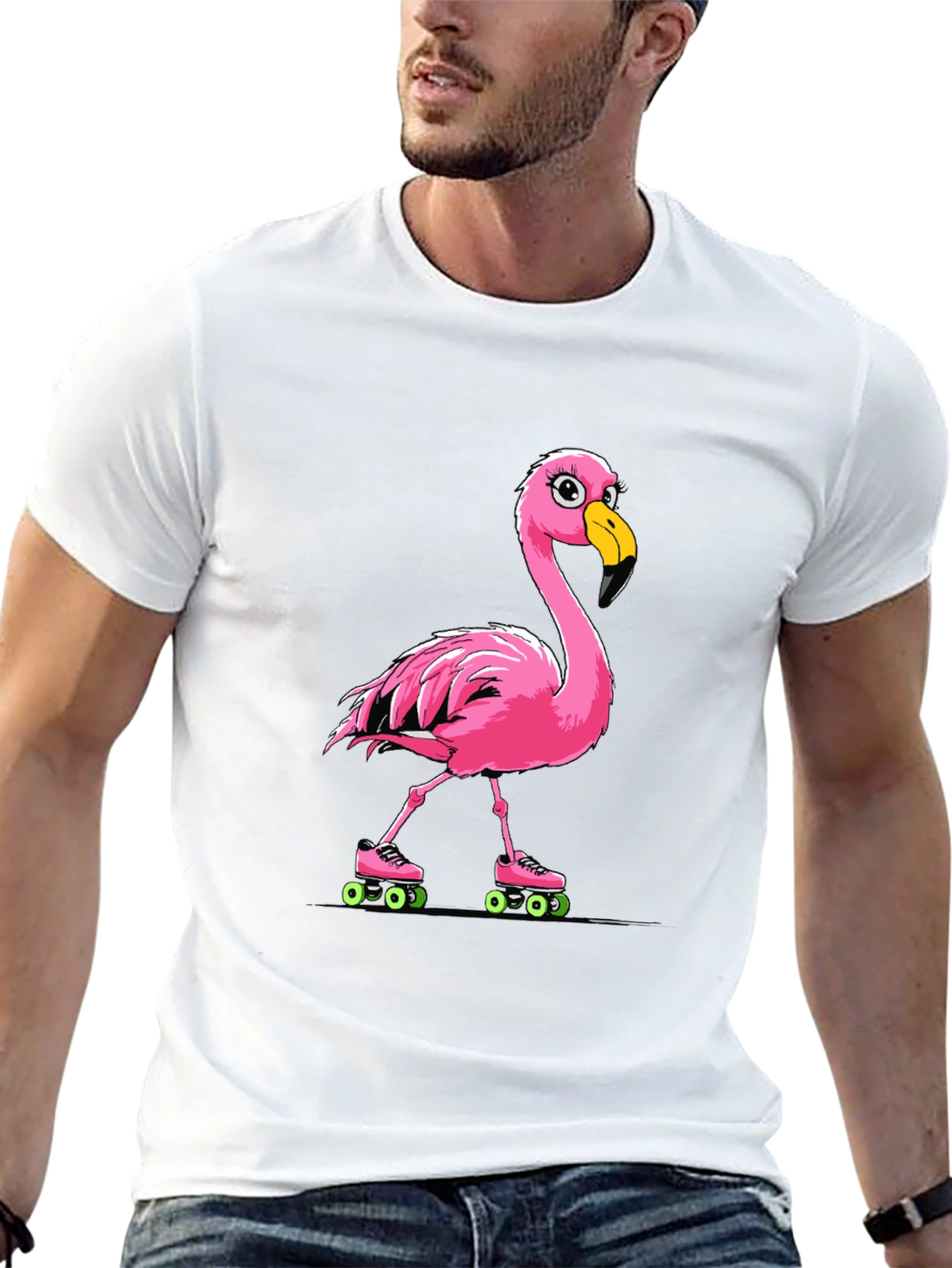 Flamingo Roller Skate T-Shirt