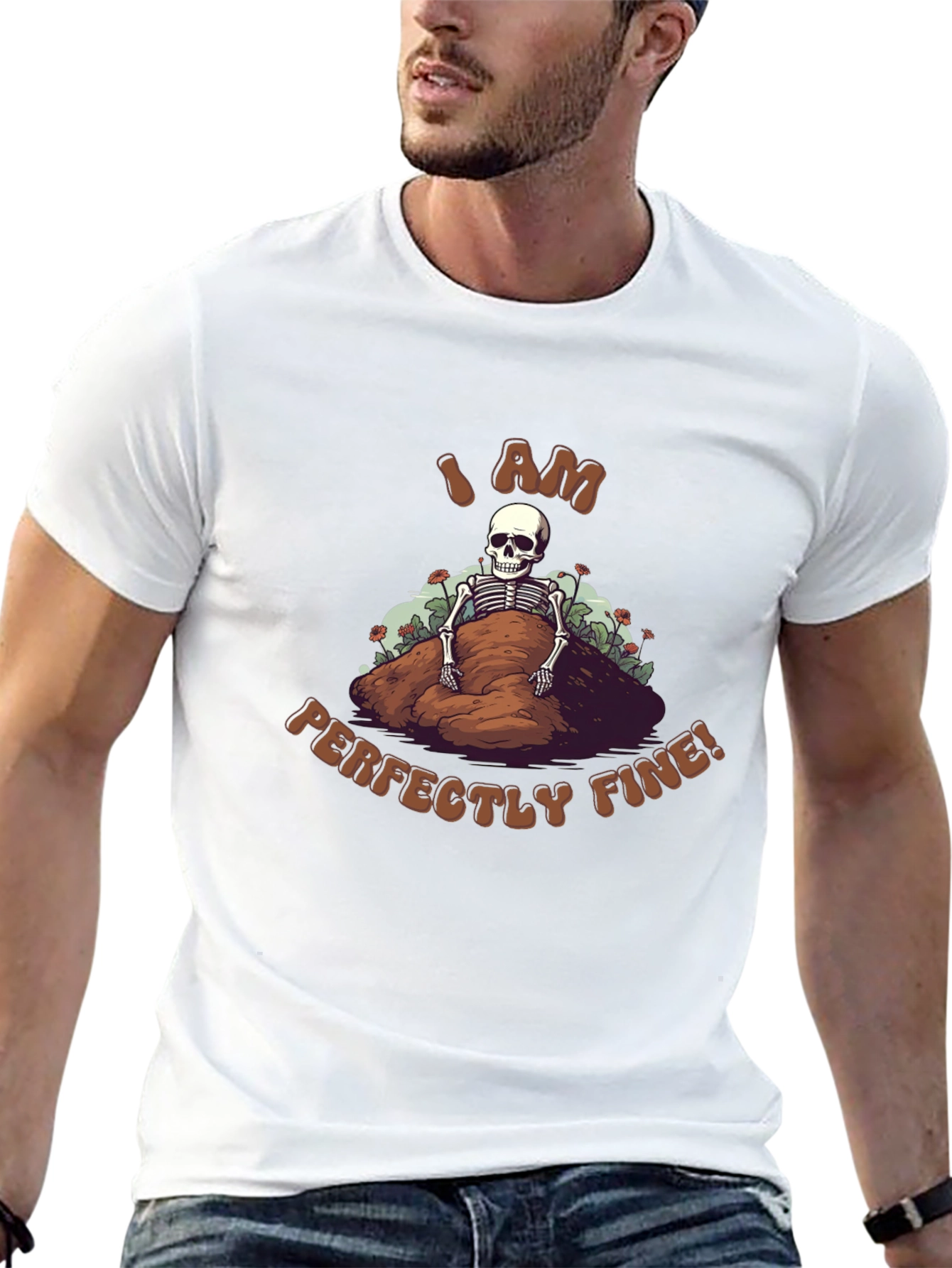 I Am Perfectly Fine Skeleton Graphic Tee