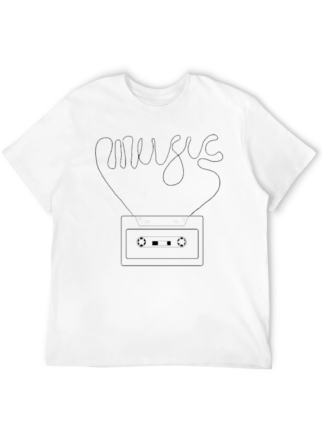 Music Cassette Tape Graphic Tee - Retro Style