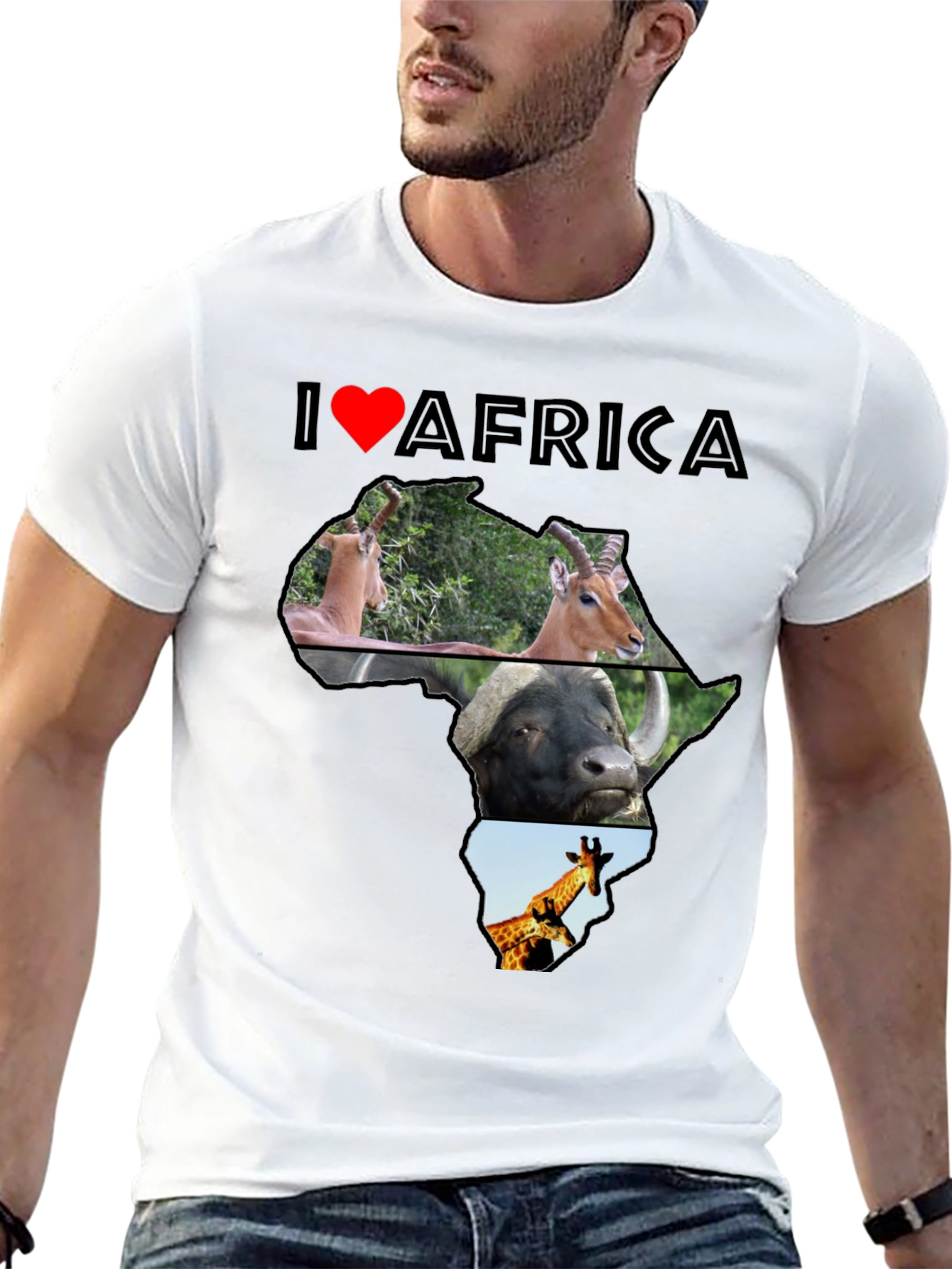 I Love Africa Graphic T-Shirt - Unisex