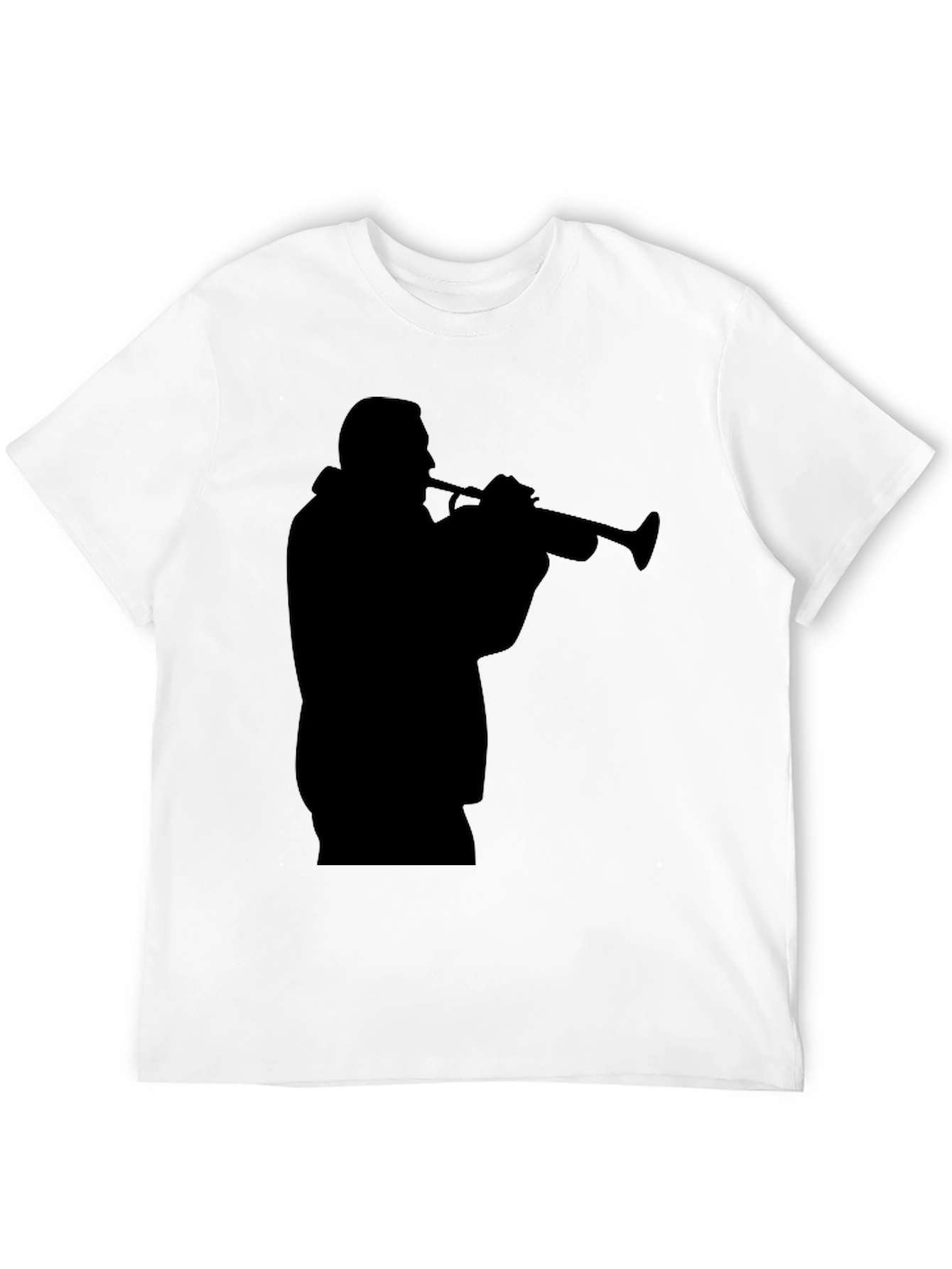 Trumpet Player Silhouette Black T-Shirt