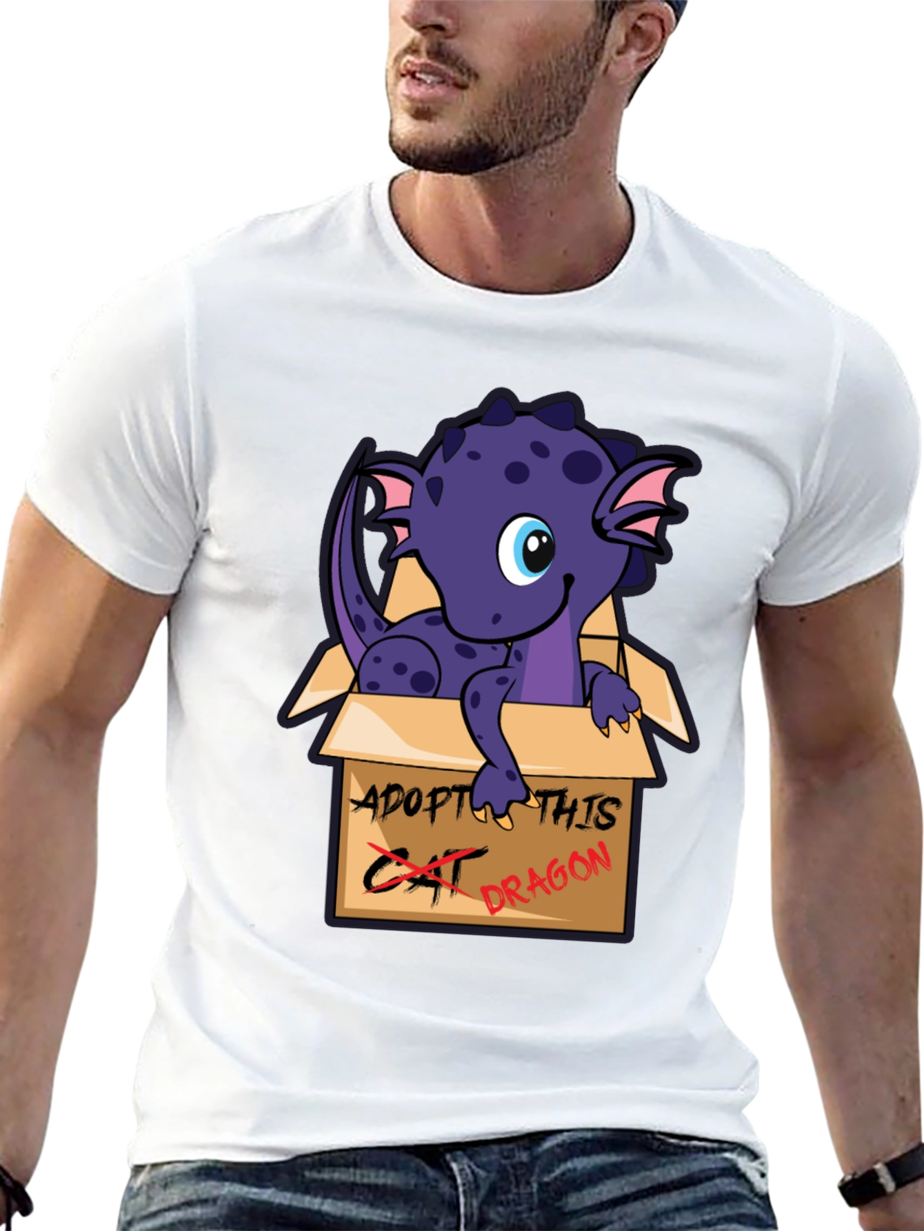 Adopt This Dragon T-Shirt - Cute Cartoon Design