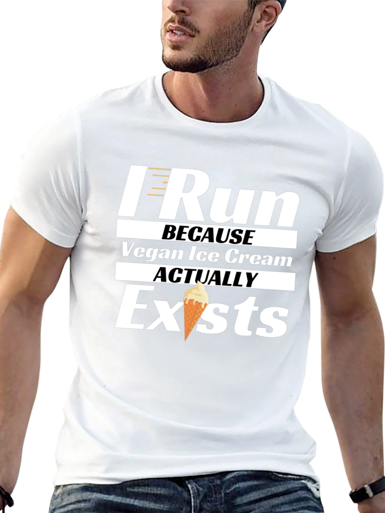 I Run Because Vegan Ice Cream Exists T-Shirt