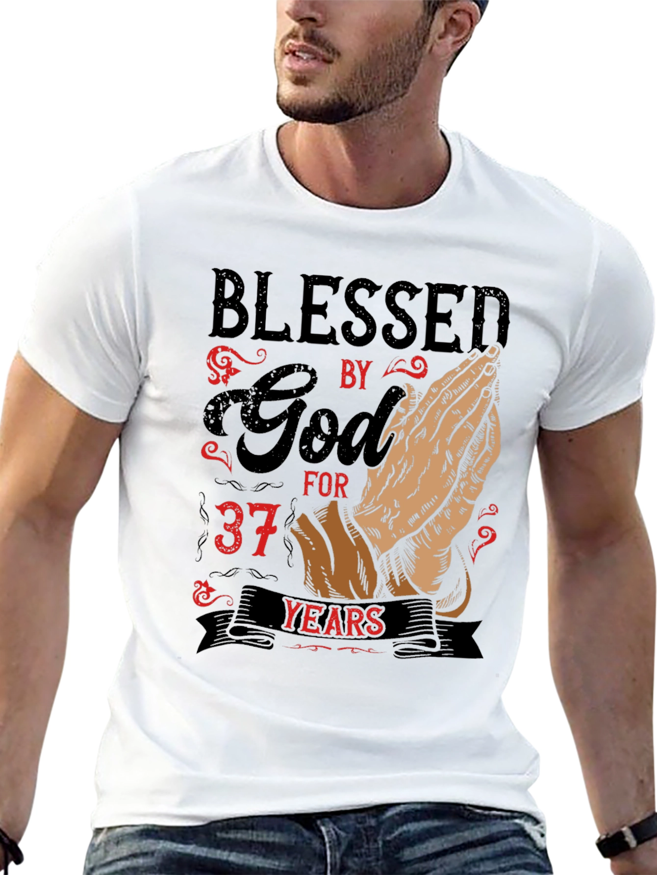 Blessed by God for 37 Years Graphic T-Shirt