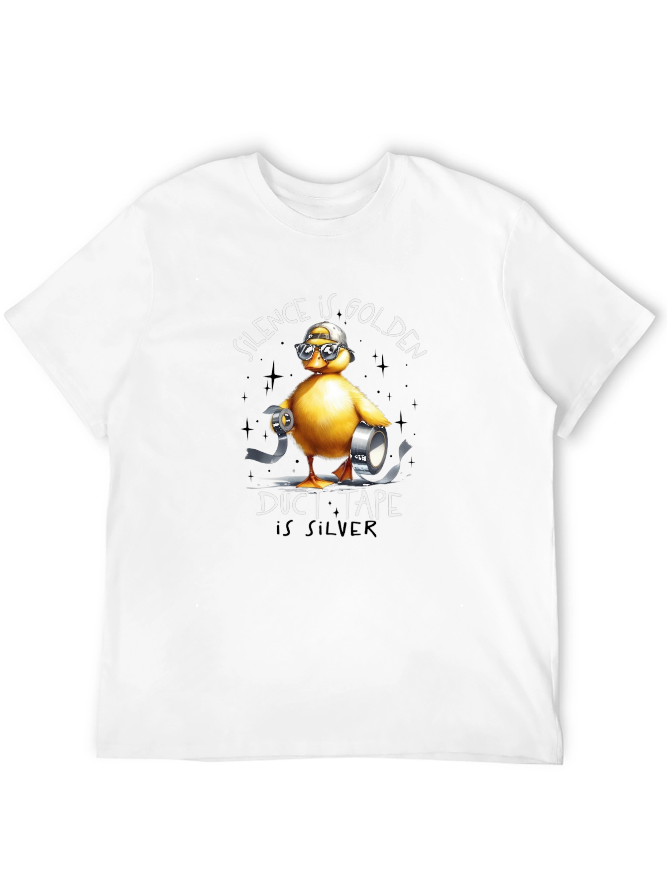 Silence Is Golden Duck with Duct Tape T-Shirt