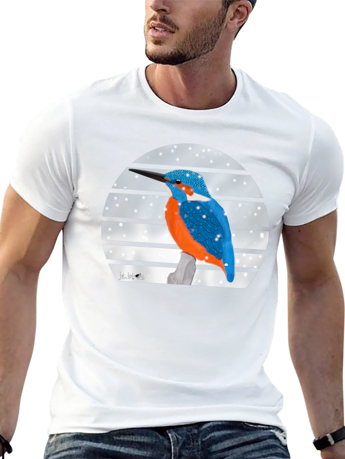 Kingfisher Bird Graphic T-Shirt