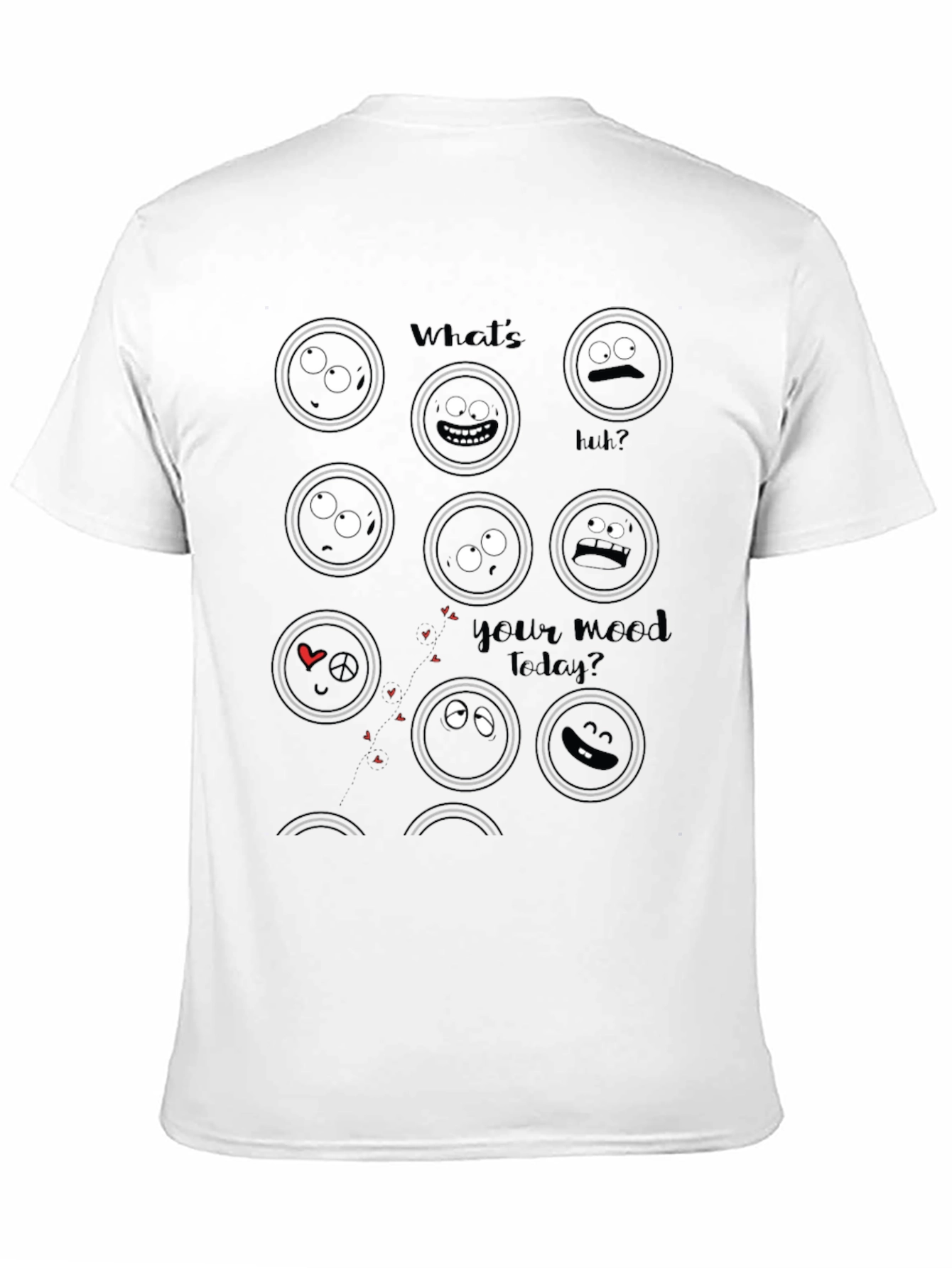 Mood Graphic Print Black T-Shirt