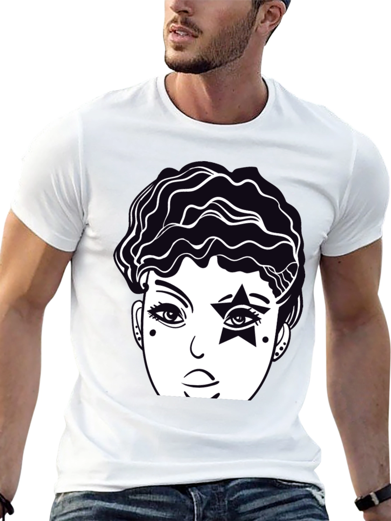 Graphic Print Tee - Star Eyed Portrait