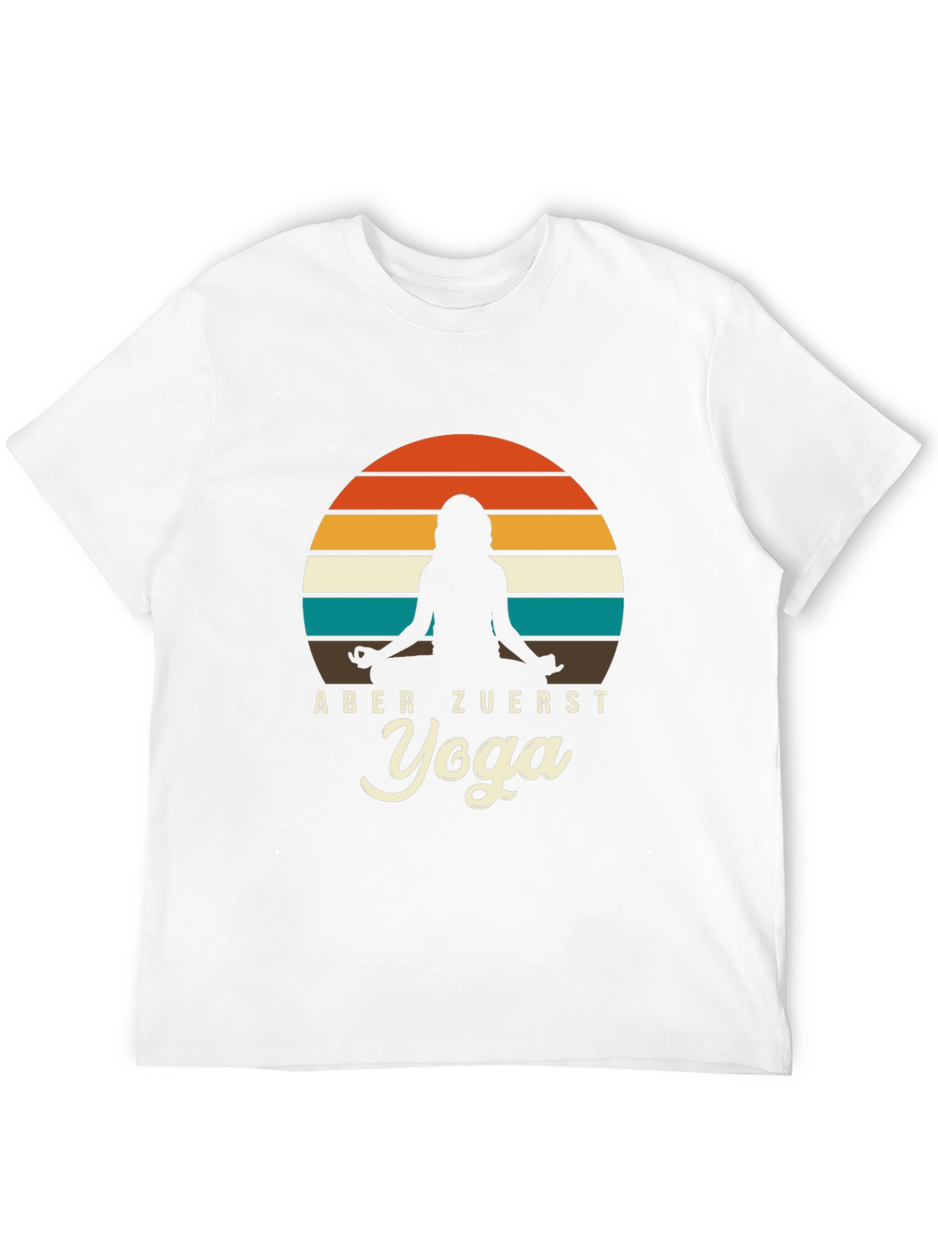 Retro Yoga Silhouette Tee - Aber Zuerst Yoga T-Shirt