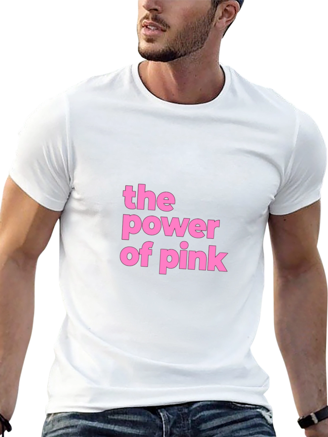 The Power of Pink Graphic Tee - Black
