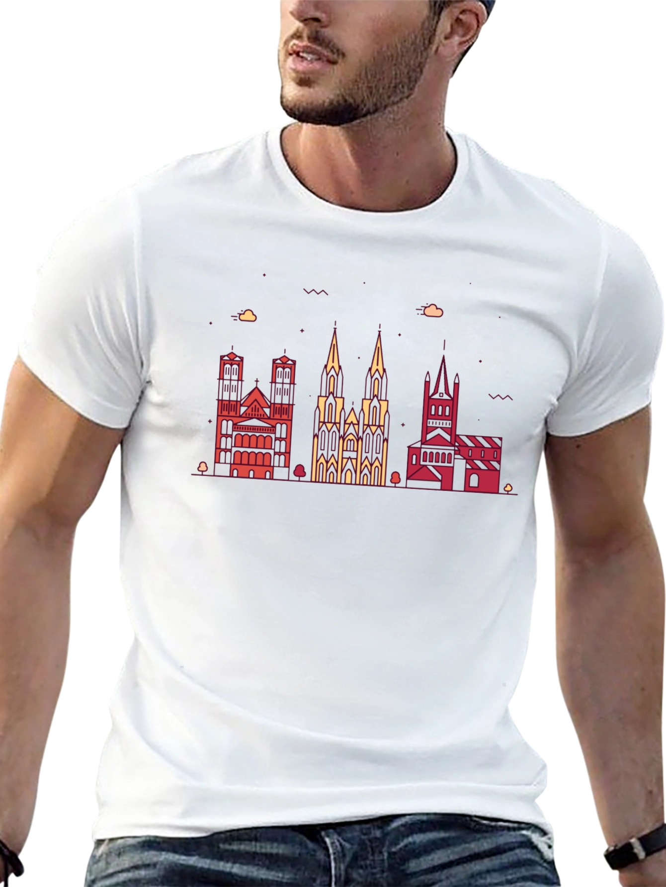 Architectural Graphic Print T-Shirt