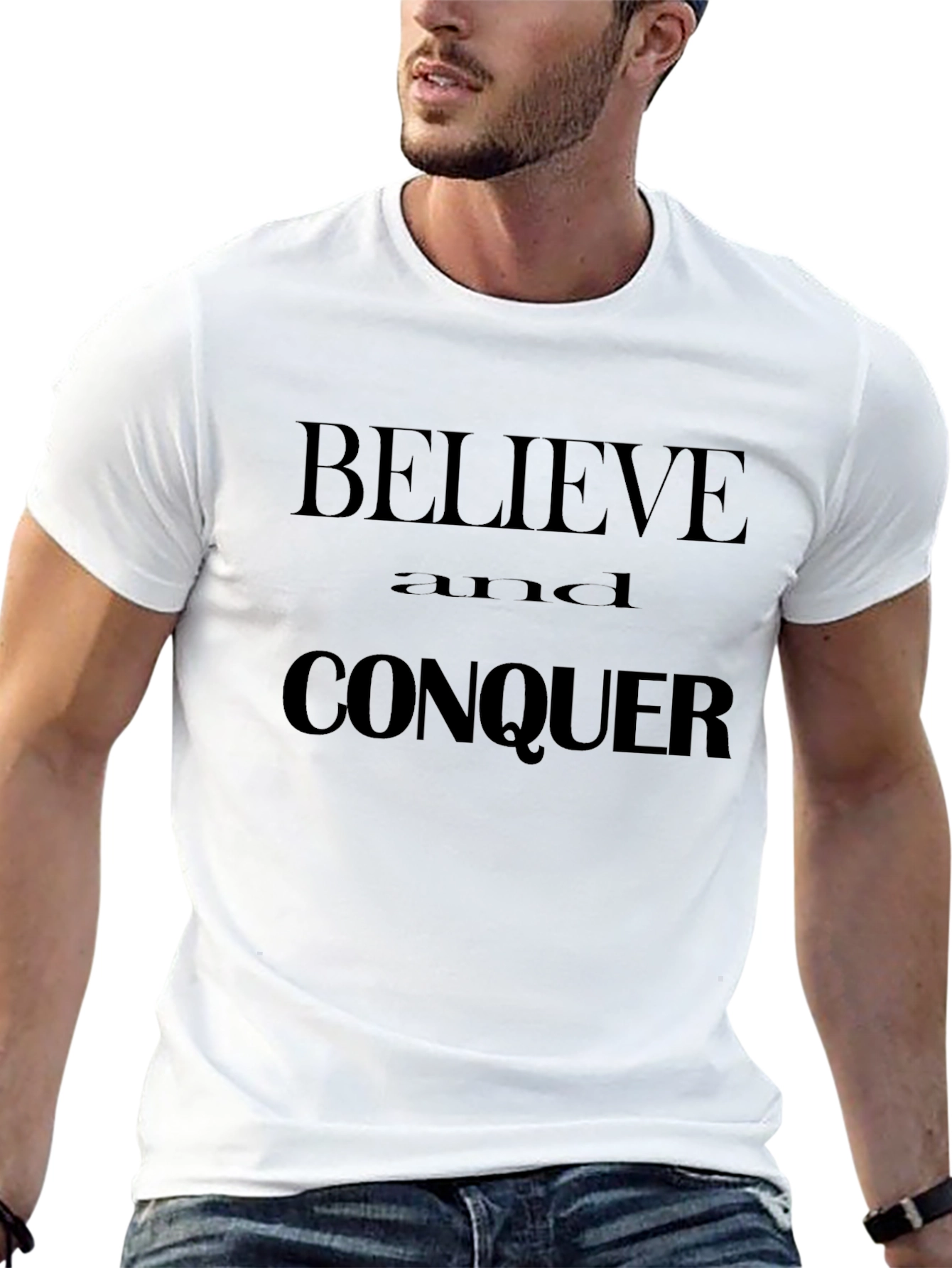 Believe and Conquer Black T-Shirt