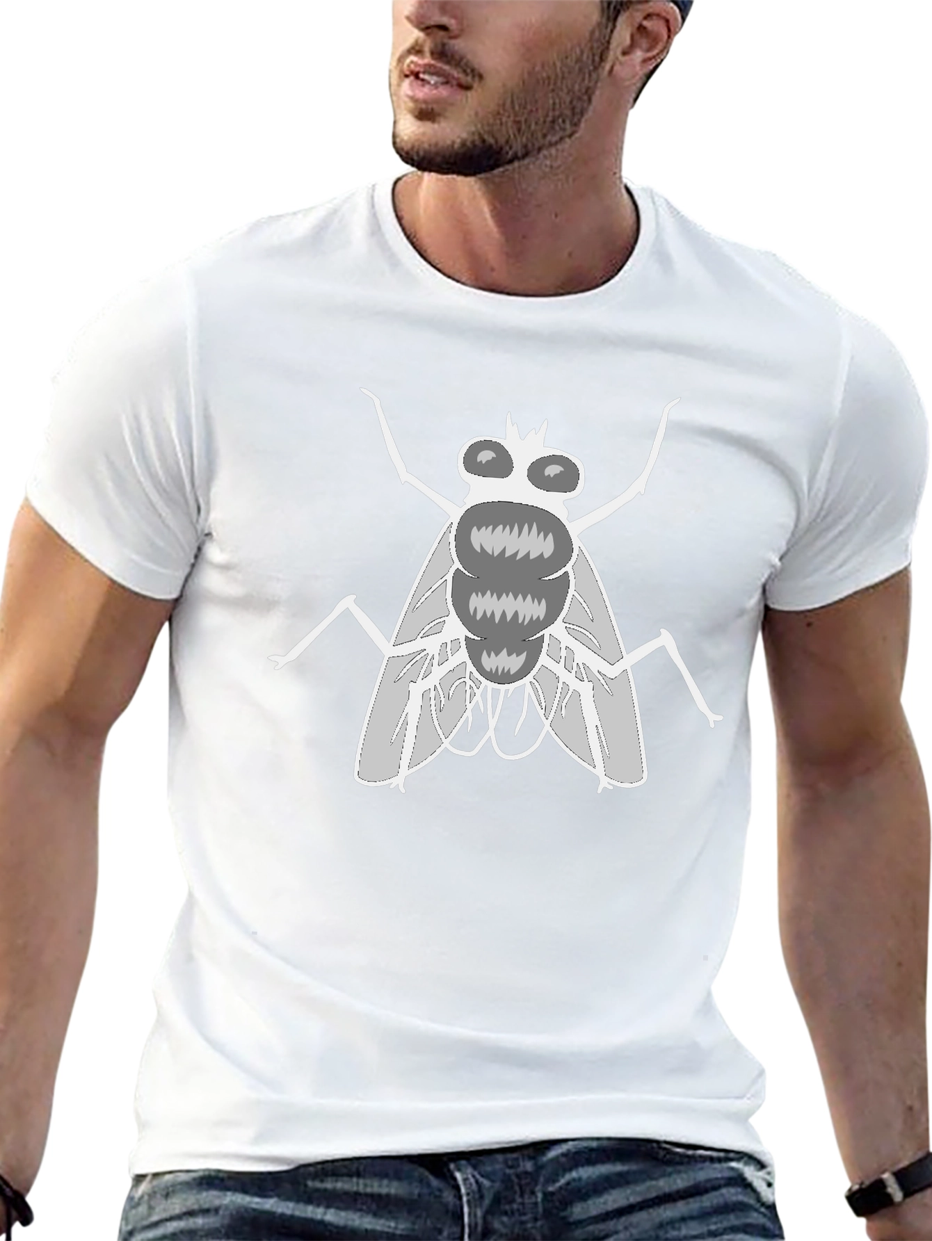 Fly Graphic Tee - Novelty Black T-Shirt
