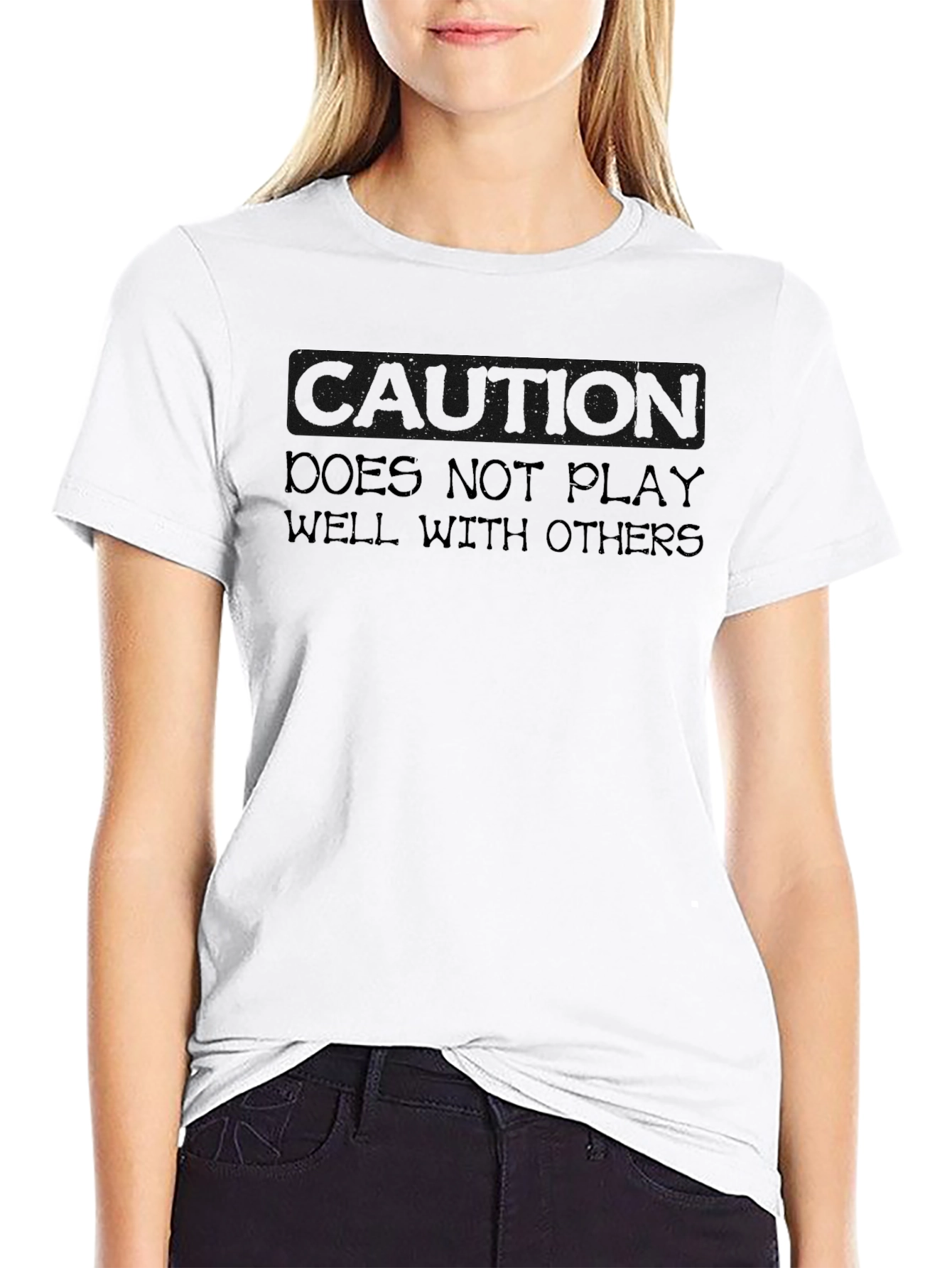 Caution T-Shirt - Does Not Play Well With Others