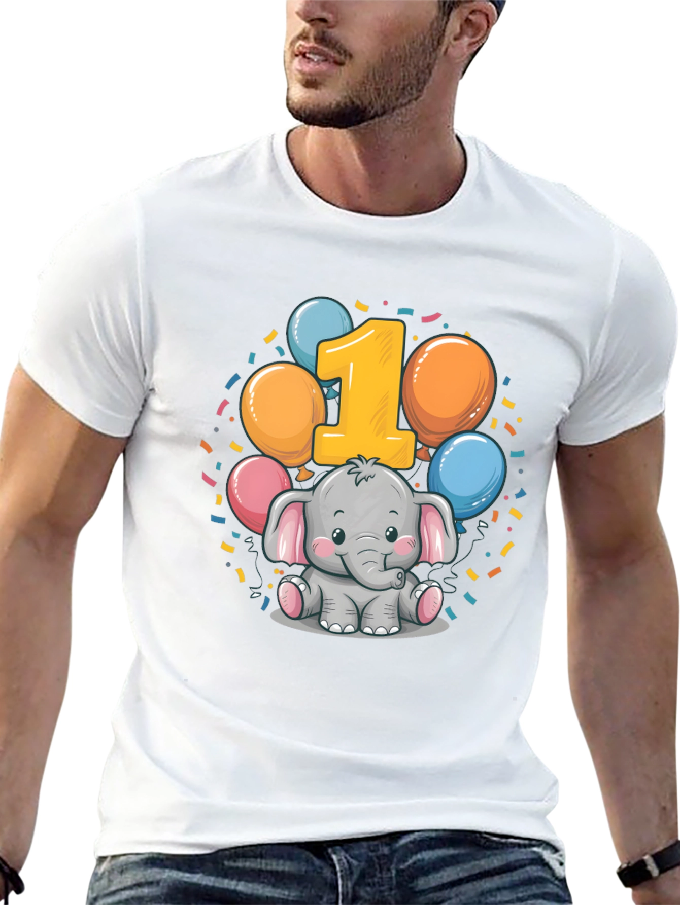 Babys First Birthday Elephant T-Shirt