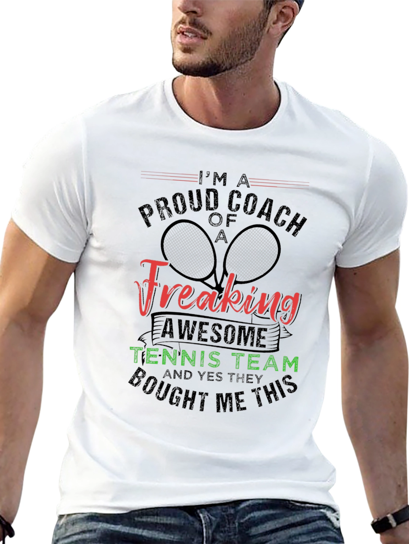Proud Coach of a Freaking Awesome Tennis Team T-Shirt