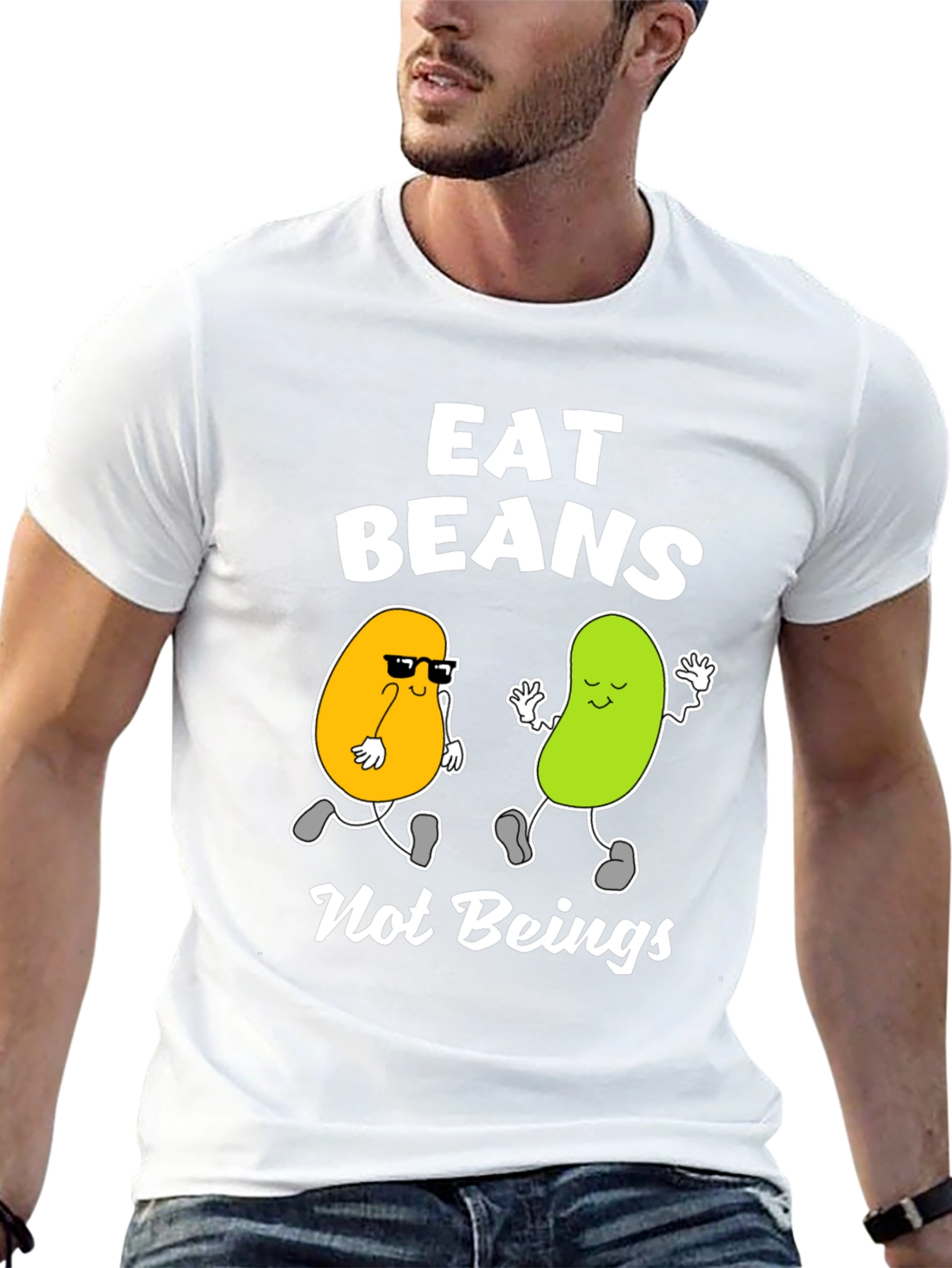 Eat Beans T-Shirt - Funny Vegan Tee