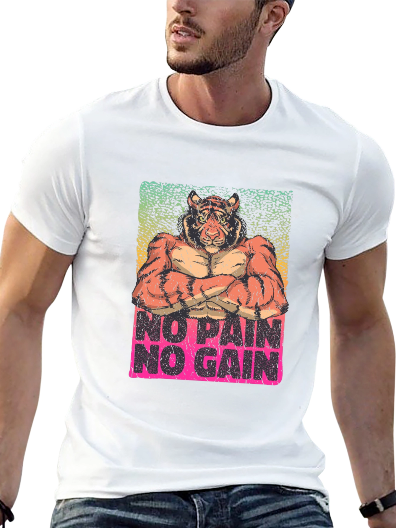 No Pain No Gain Tiger Graphic Tee
