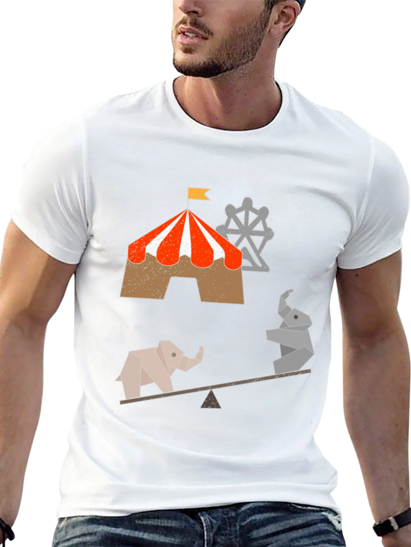 Circus Elephant Seesaw Tee