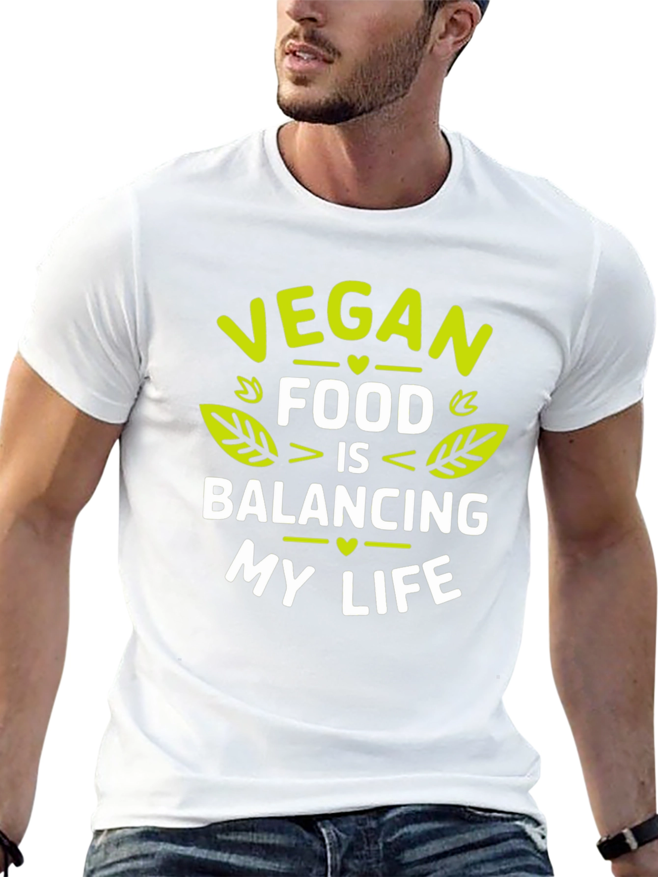 Vegan Food Balancing Life Graphic T-Shirt