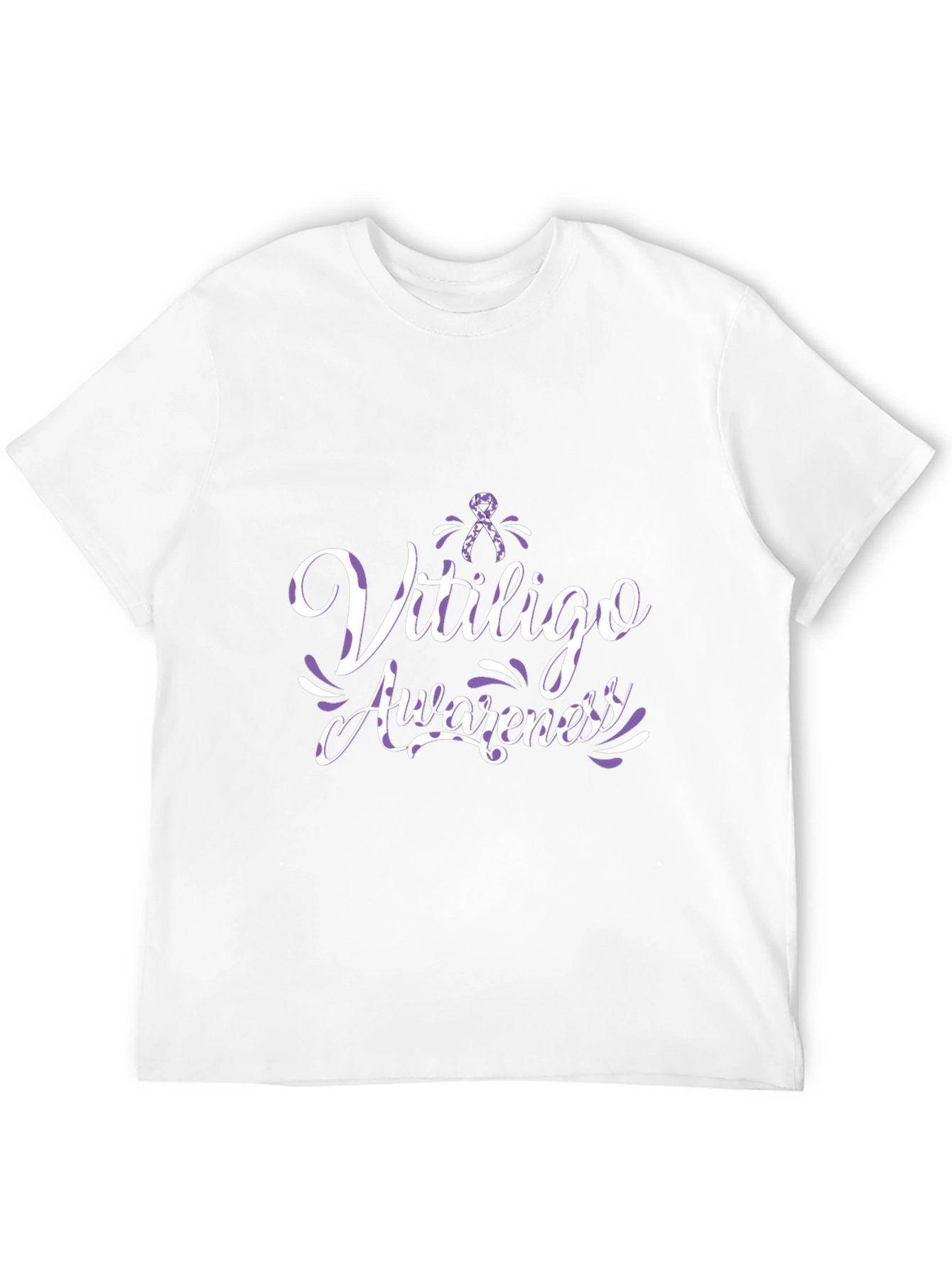 Vitiligo Awareness Black T-Shirt