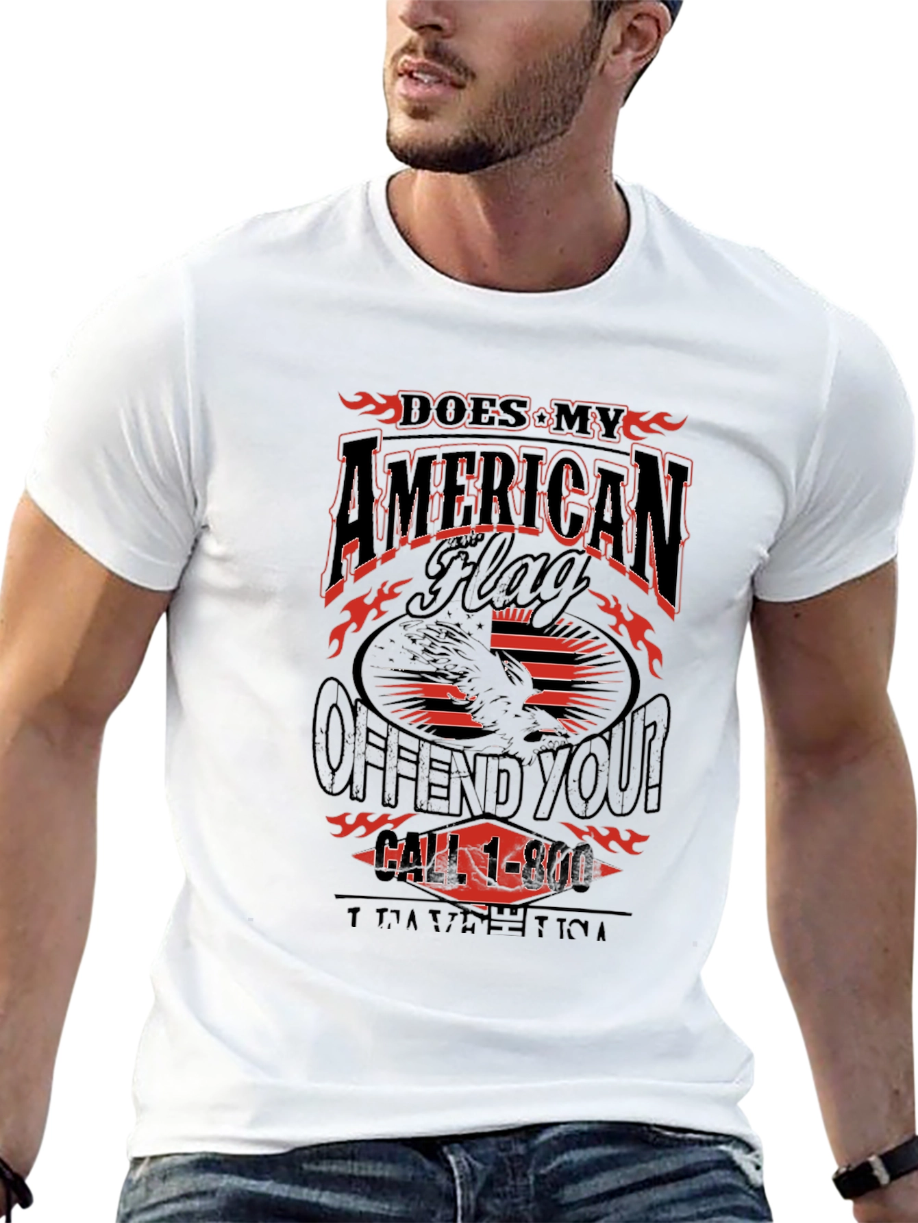 American Flag Graphic T-Shirt - Patriotic Apparel