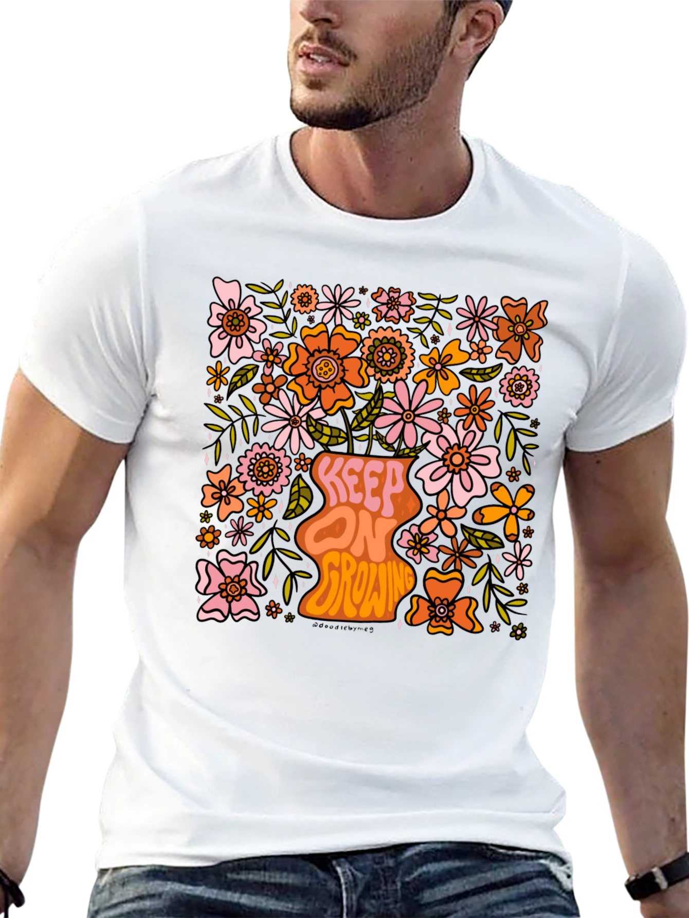 Floral Keep On Growing Graphic Tee