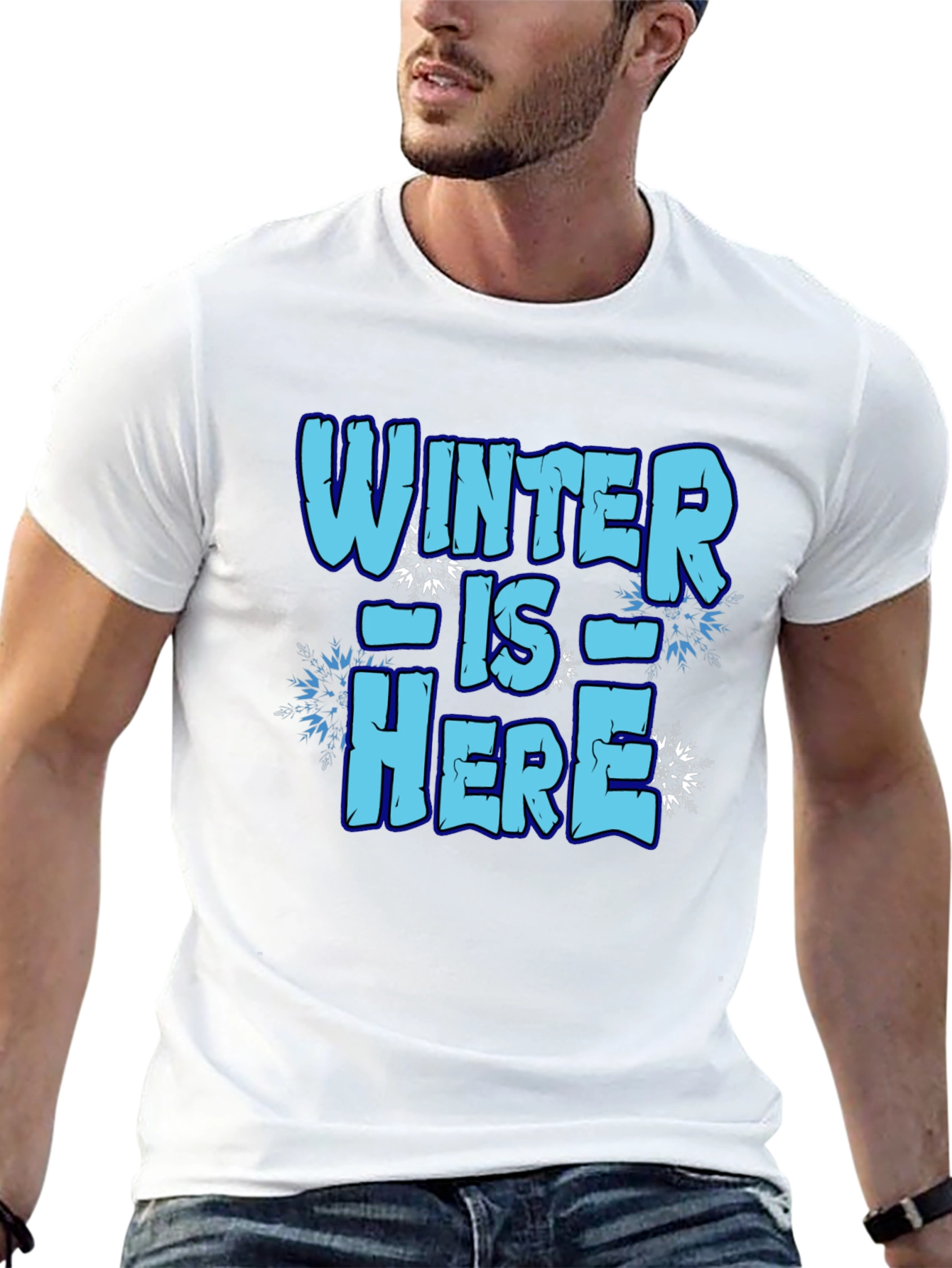 Winter is Here Graphic Tee - Black