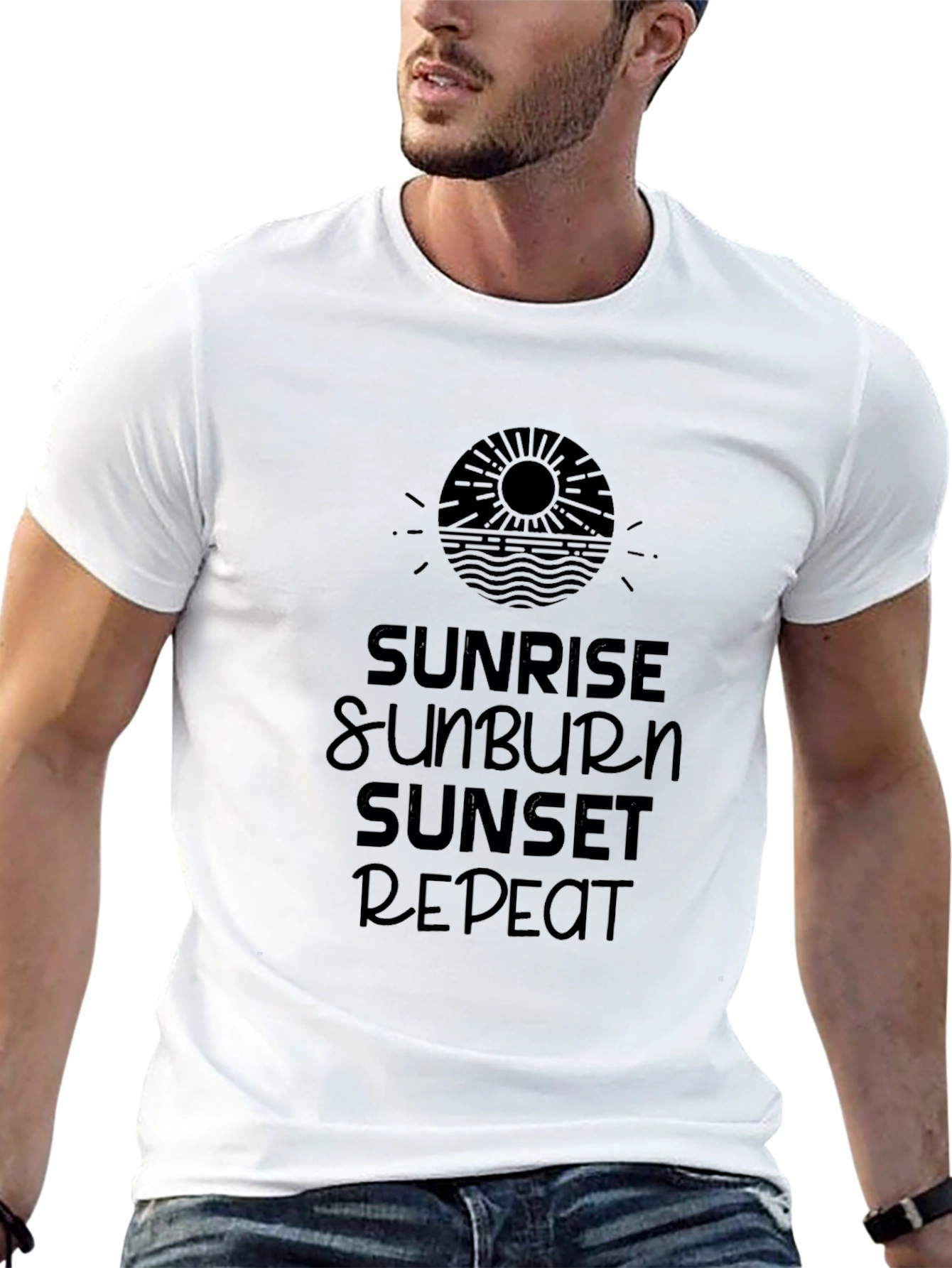 Sunrise Sunburn Sunset Repeat Graphic Tee