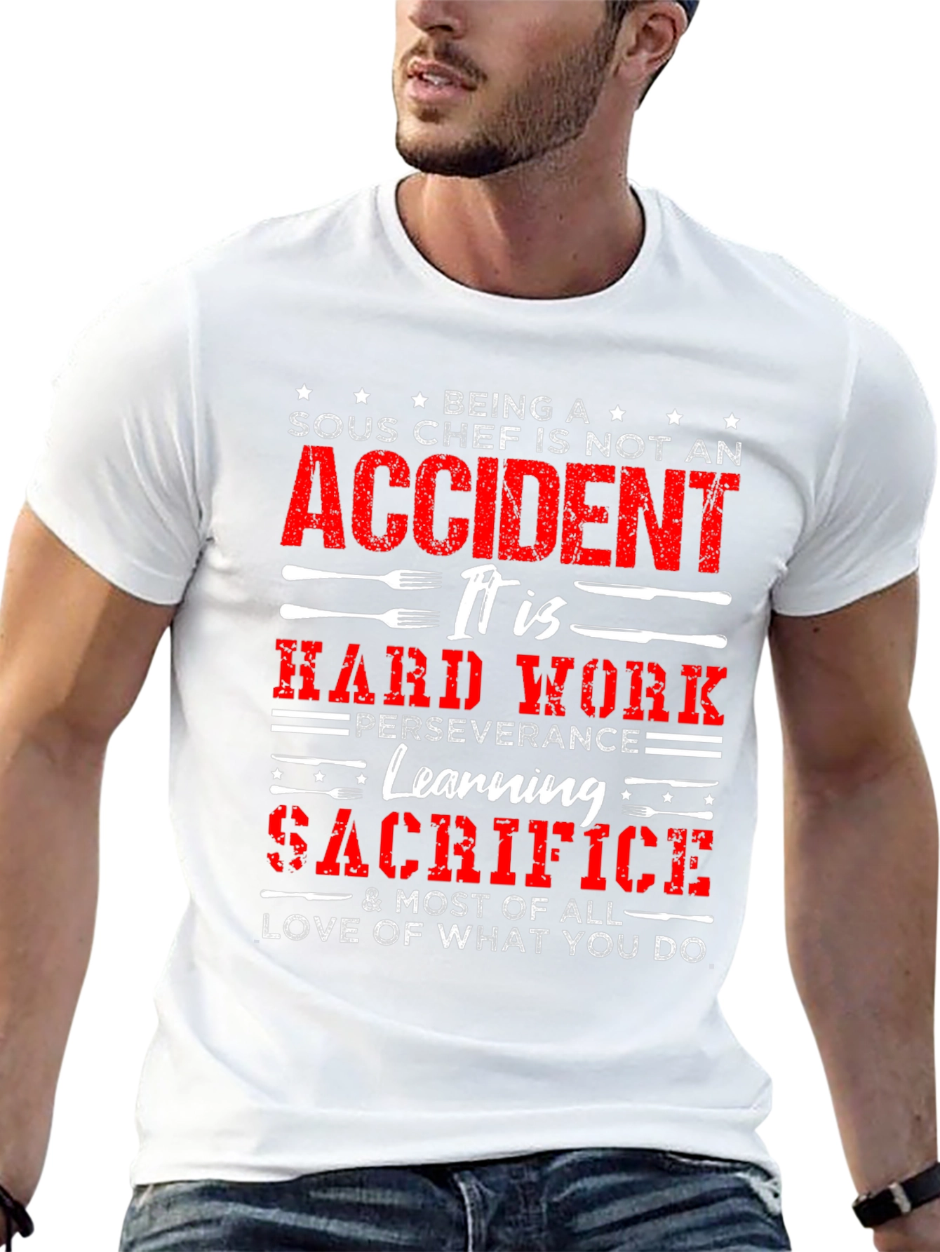 Sous Chef Hard Work T-Shirt - Culinary Pride