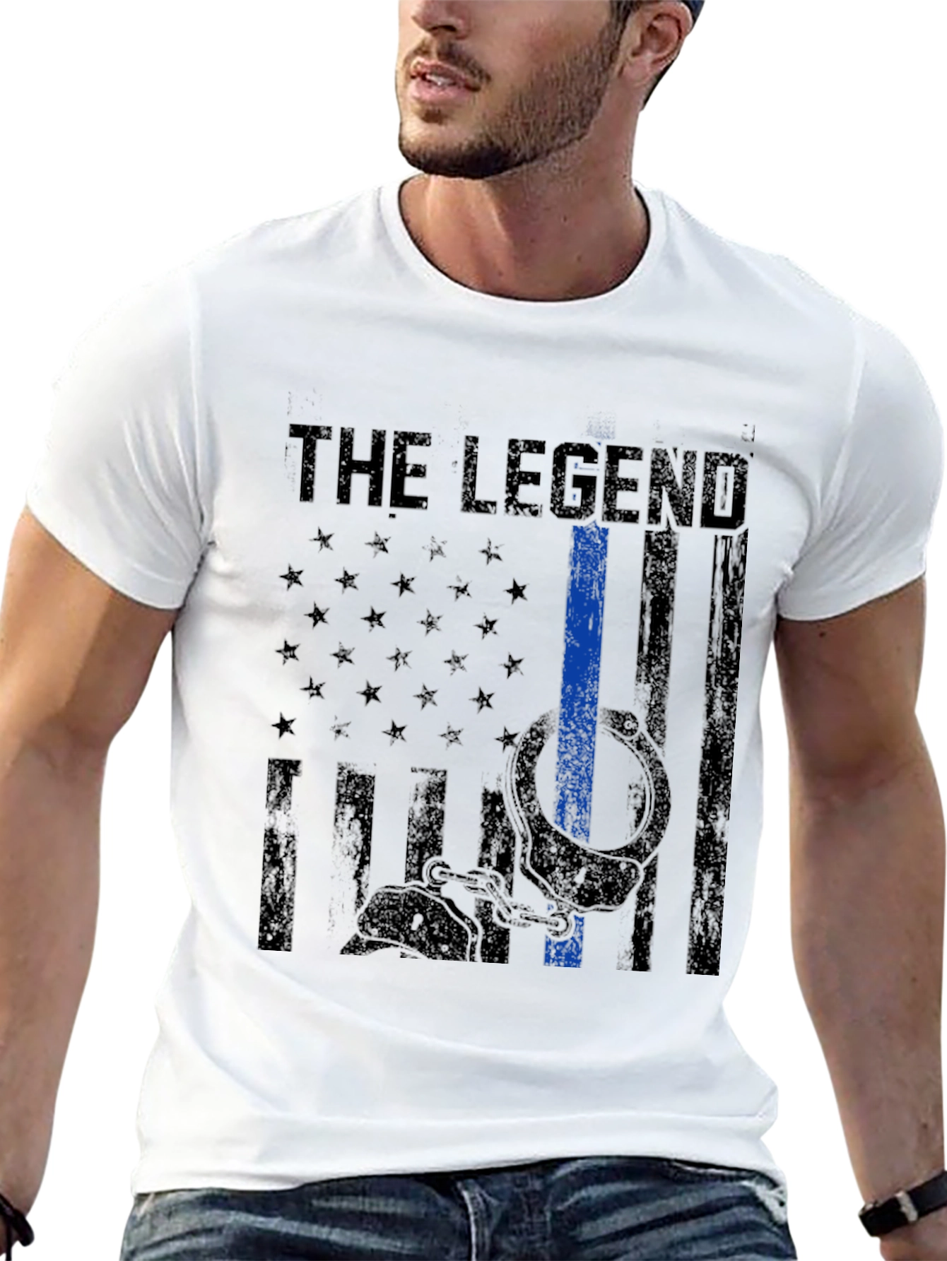The Legend Thin Blue Line Police T-Shirt