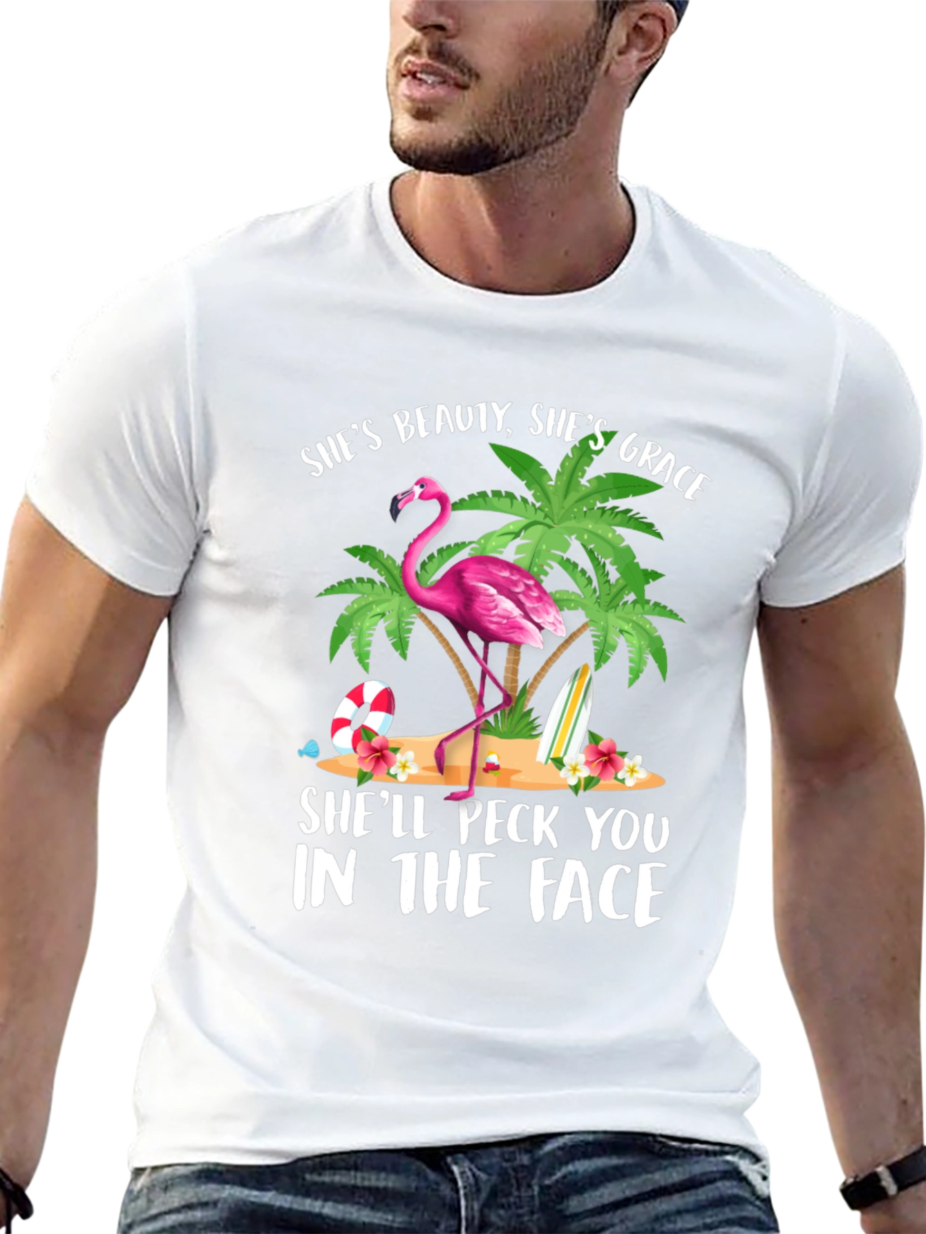 Funny Flamingo Graphic T-Shirt
